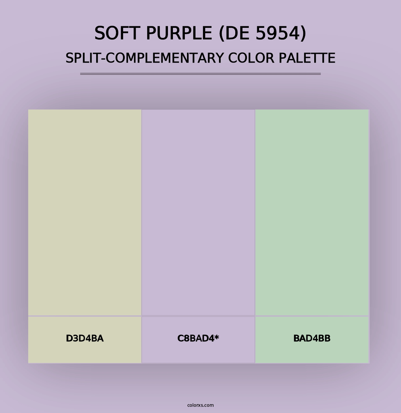 Soft Purple (DE 5954) - Split-Complementary Color Palette