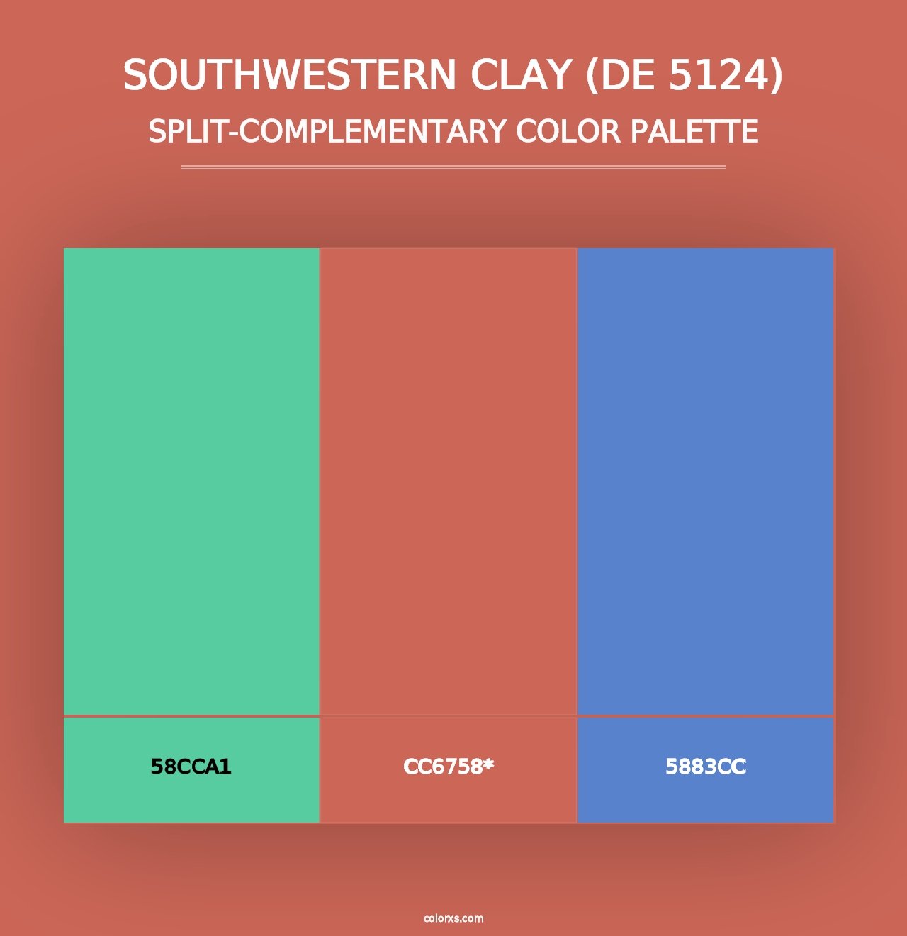 Southwestern Clay (DE 5124) - Split-Complementary Color Palette