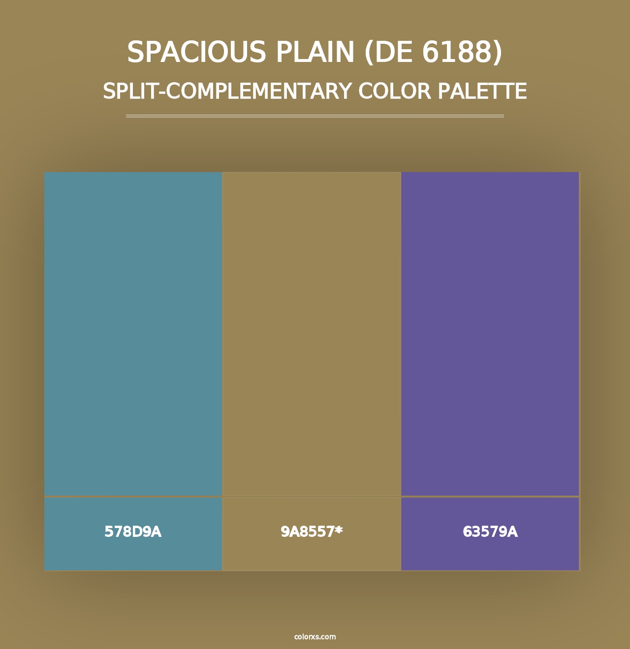 Spacious Plain (DE 6188) - Split-Complementary Color Palette