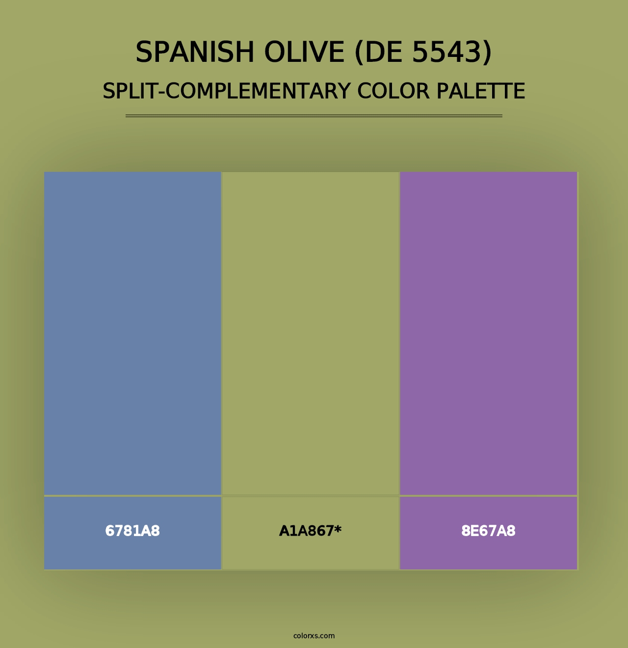 Spanish Olive (DE 5543) - Split-Complementary Color Palette