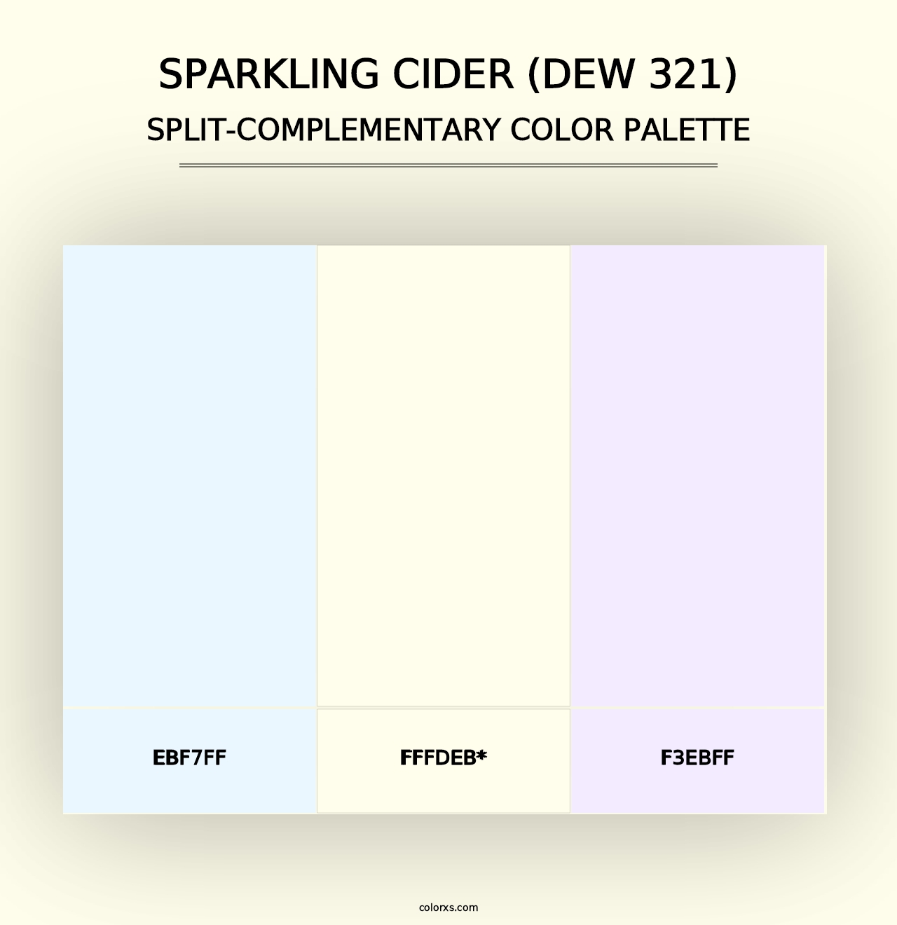 Sparkling Cider (DEW 321) - Split-Complementary Color Palette