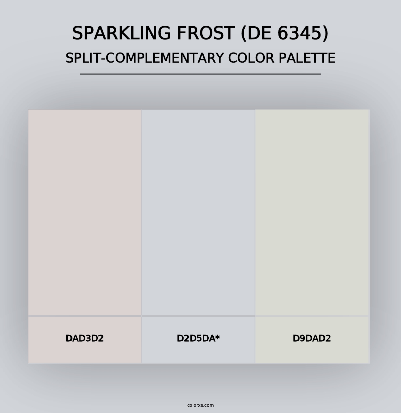 Sparkling Frost (DE 6345) - Split-Complementary Color Palette