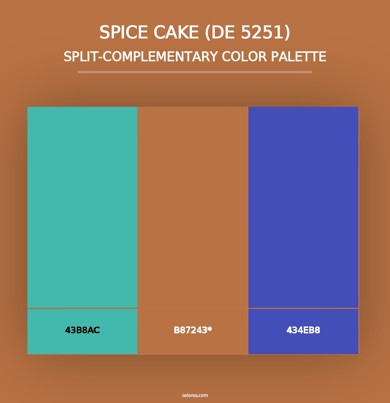 Spice Cake (DE 5251) - Split-Complementary Color Palette