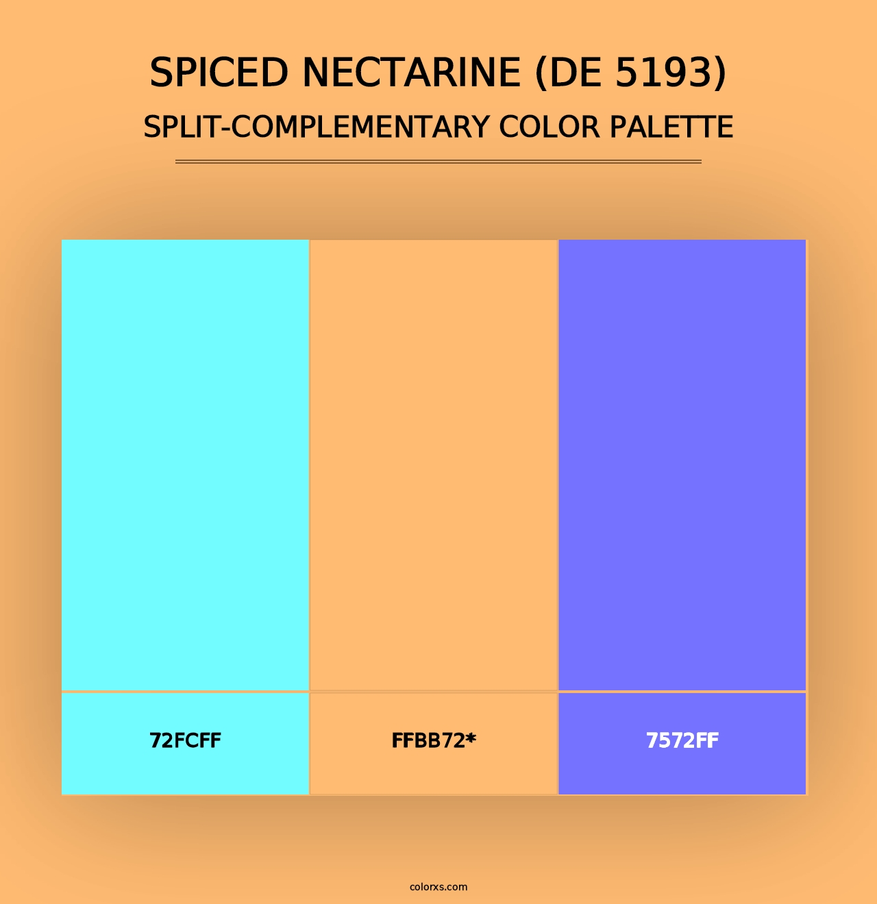 Spiced Nectarine (DE 5193) - Split-Complementary Color Palette