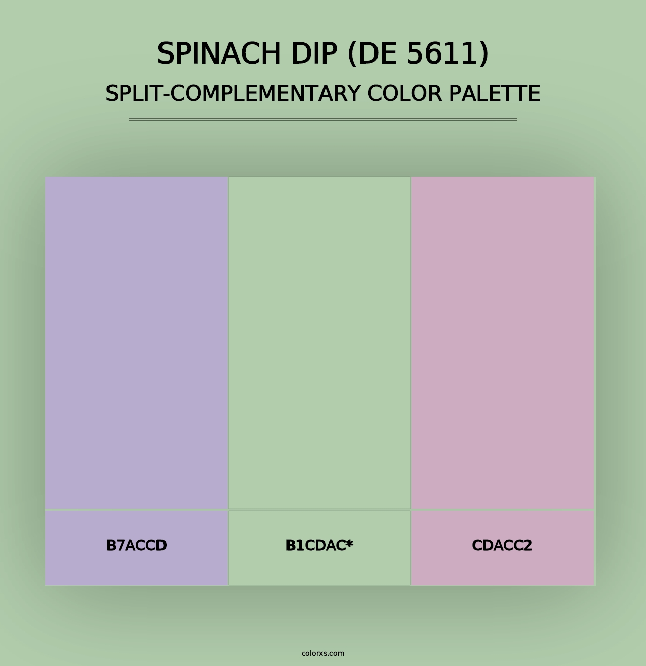 Spinach Dip (DE 5611) - Split-Complementary Color Palette