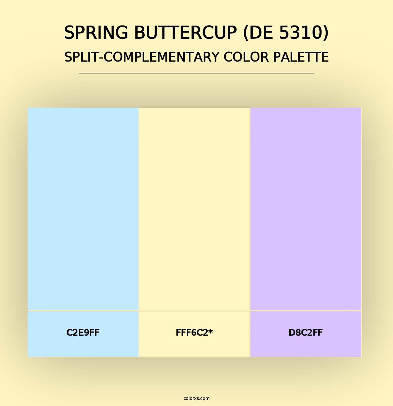 Spring Buttercup (DE 5310) - Split-Complementary Color Palette