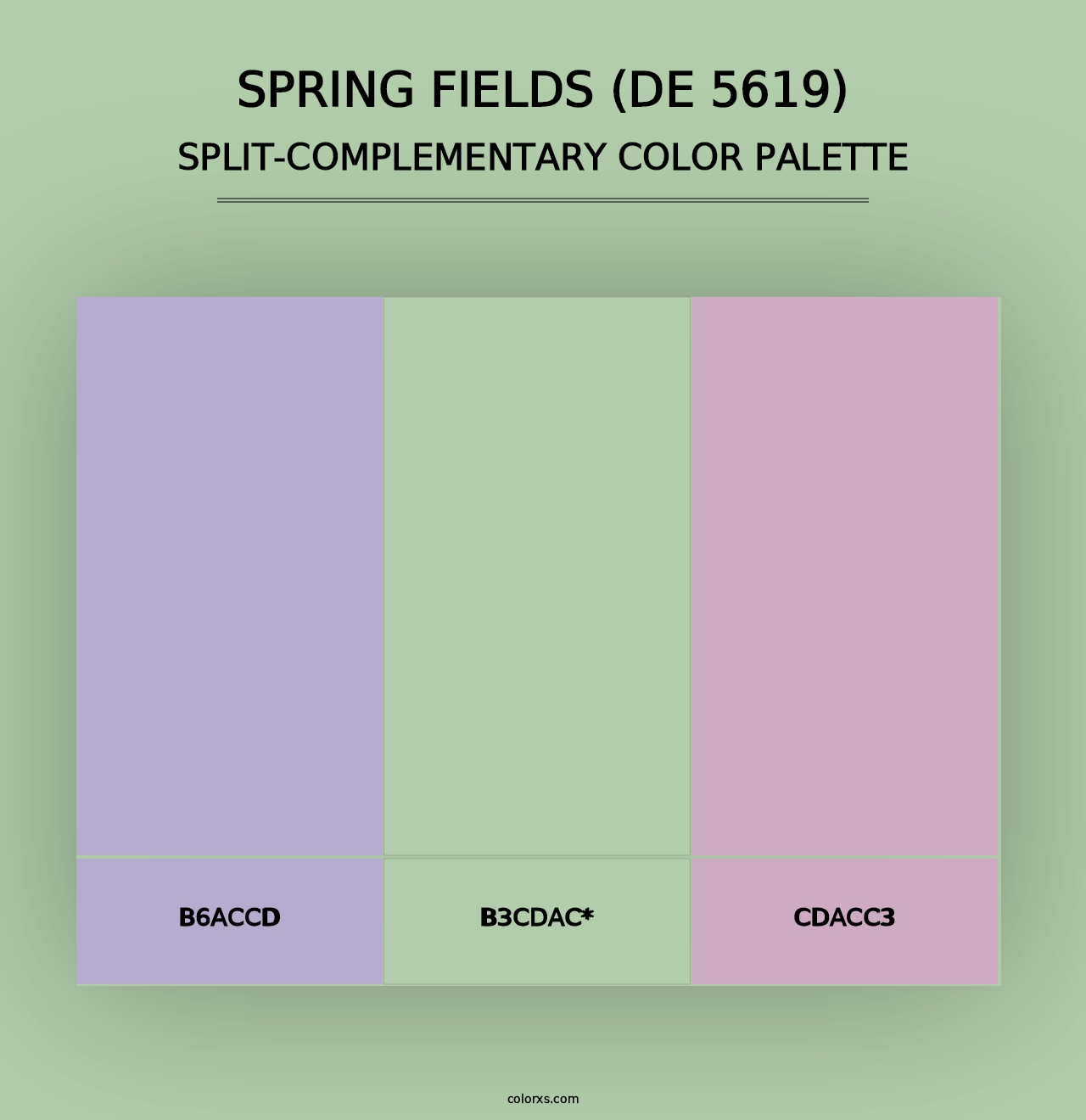 Spring Fields (DE 5619) - Split-Complementary Color Palette