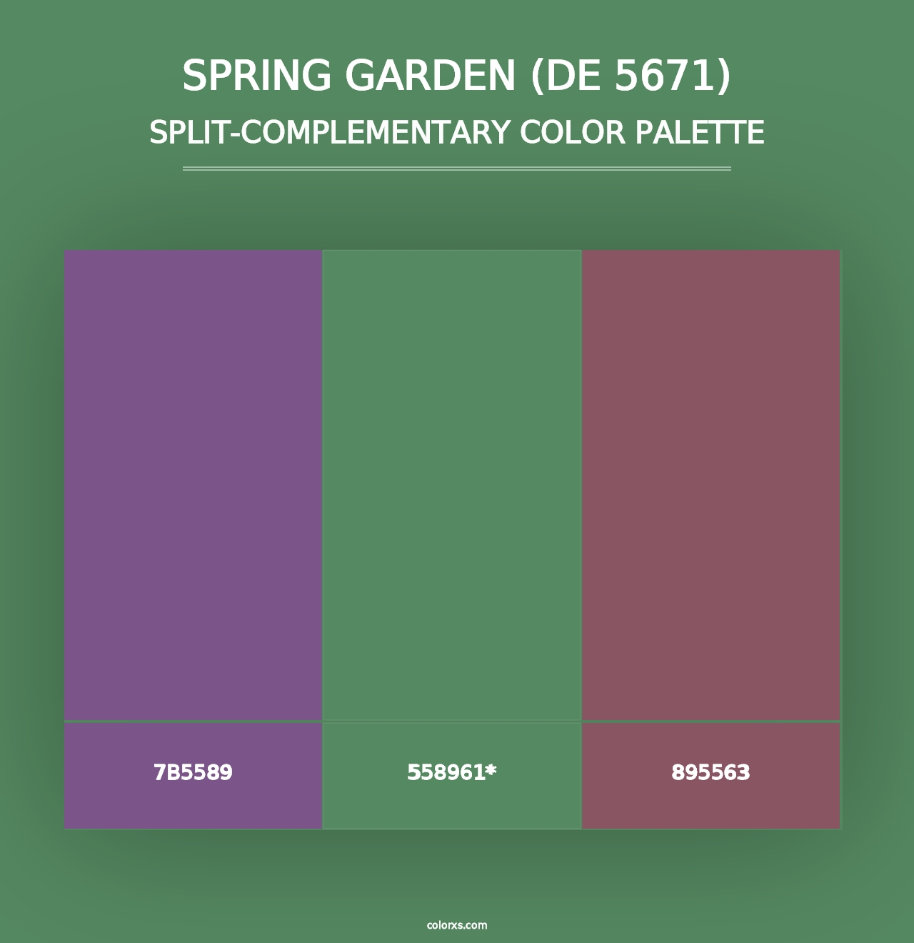 Spring Garden (DE 5671) - Split-Complementary Color Palette