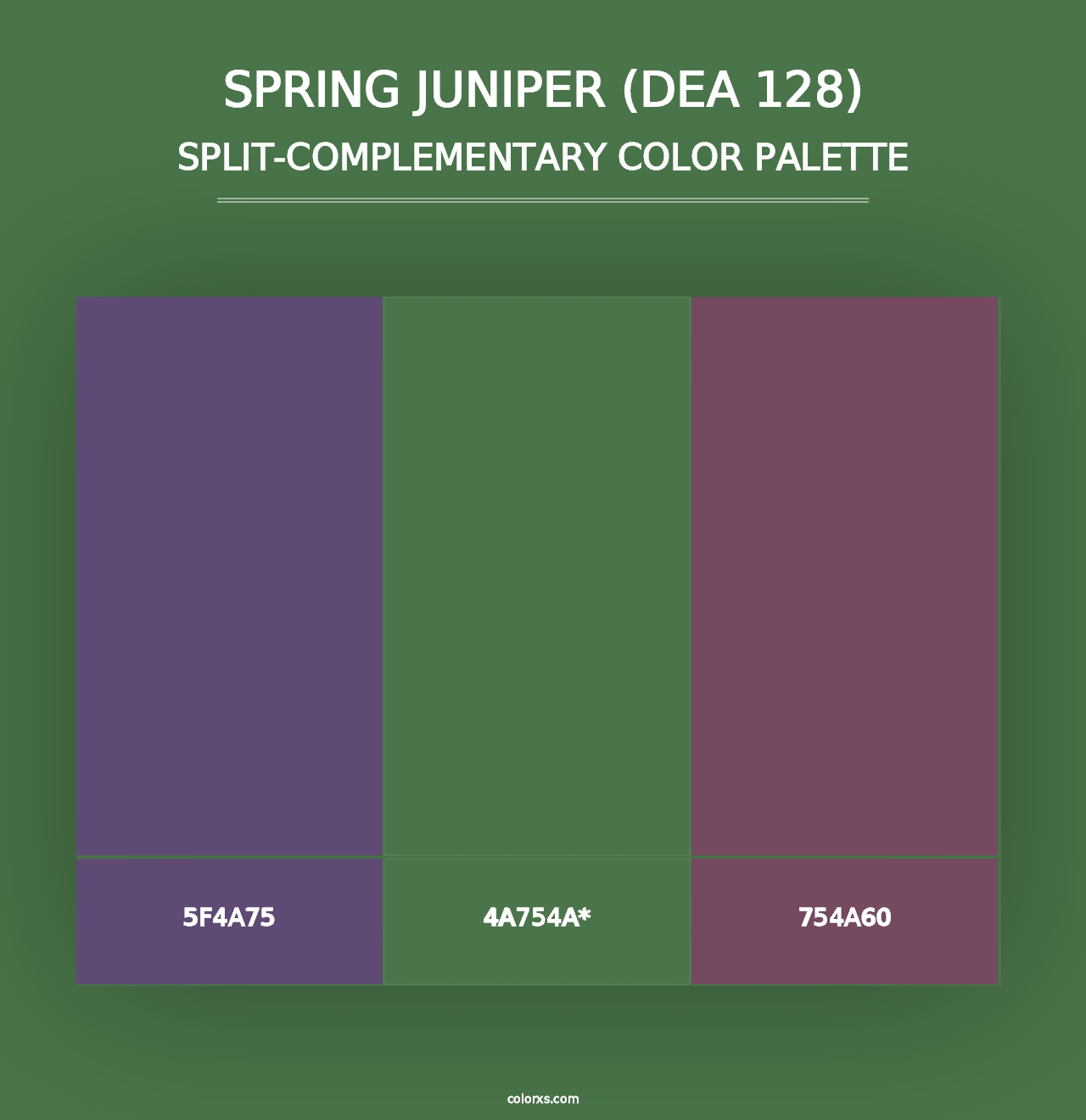 Spring Juniper (DEA 128) - Split-Complementary Color Palette