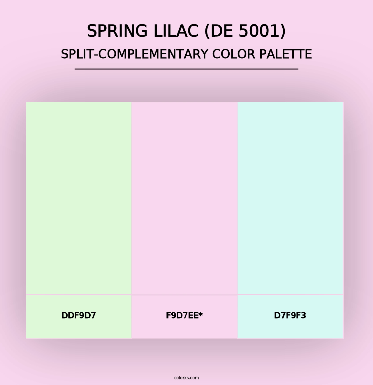 Spring Lilac (DE 5001) - Split-Complementary Color Palette