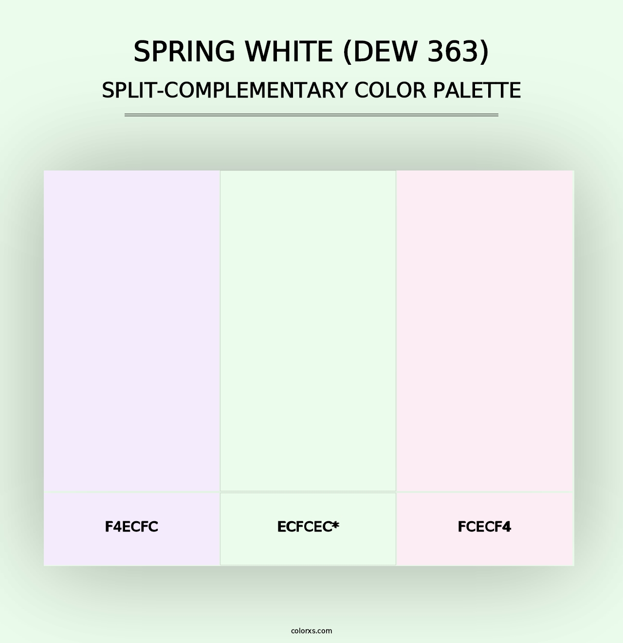 Spring White (DEW 363) - Split-Complementary Color Palette