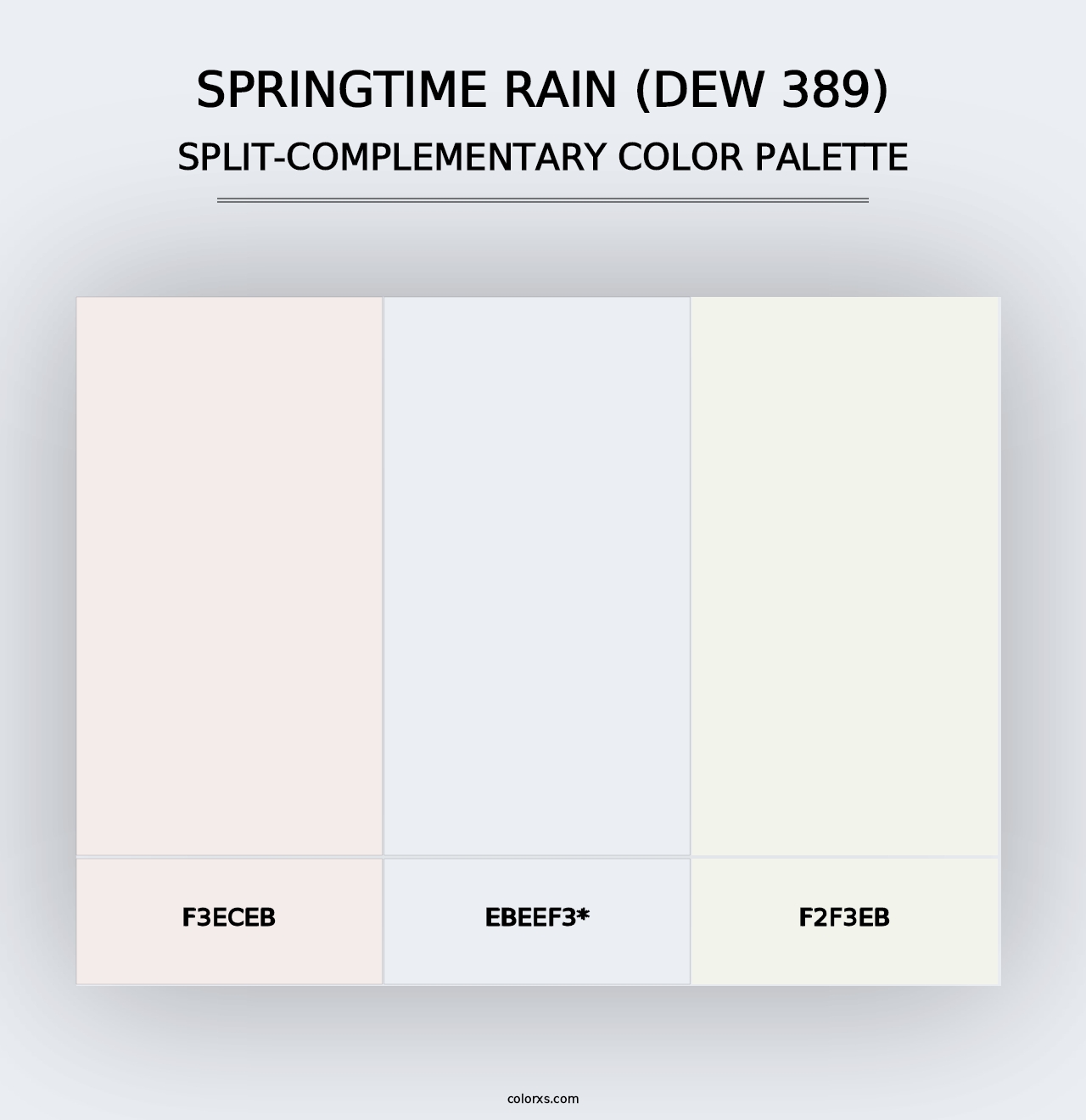 Springtime Rain (DEW 389) - Split-Complementary Color Palette