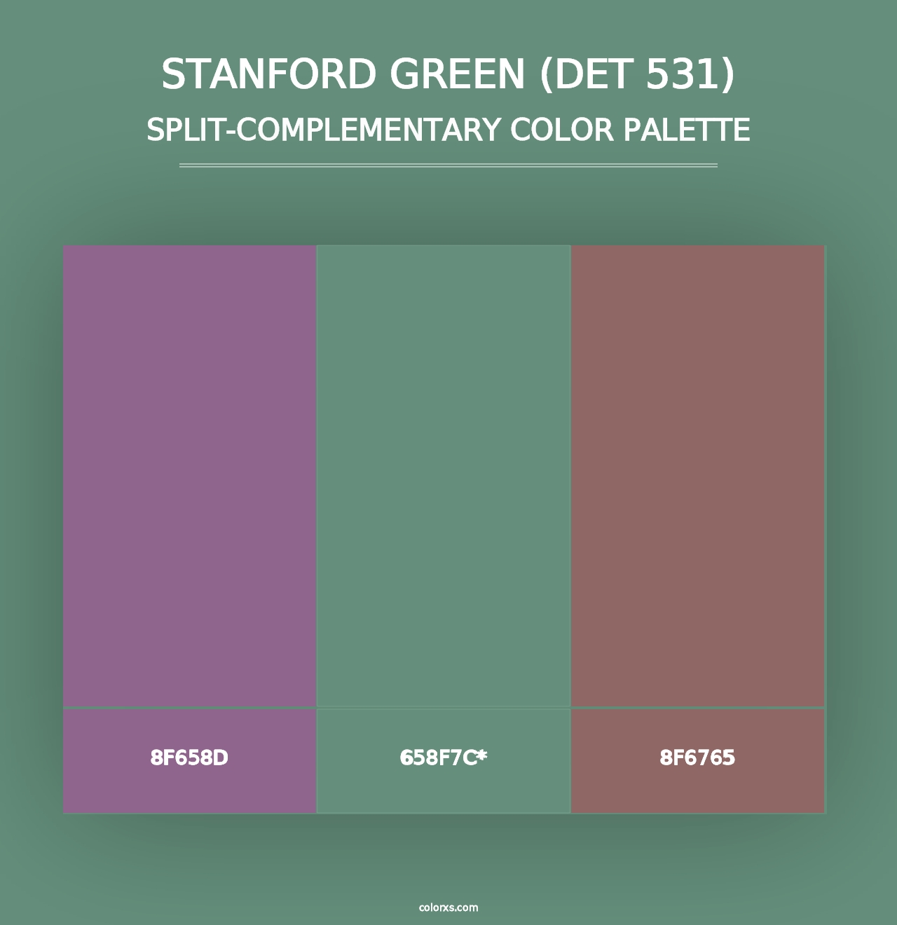 Stanford Green (DET 531) - Split-Complementary Color Palette