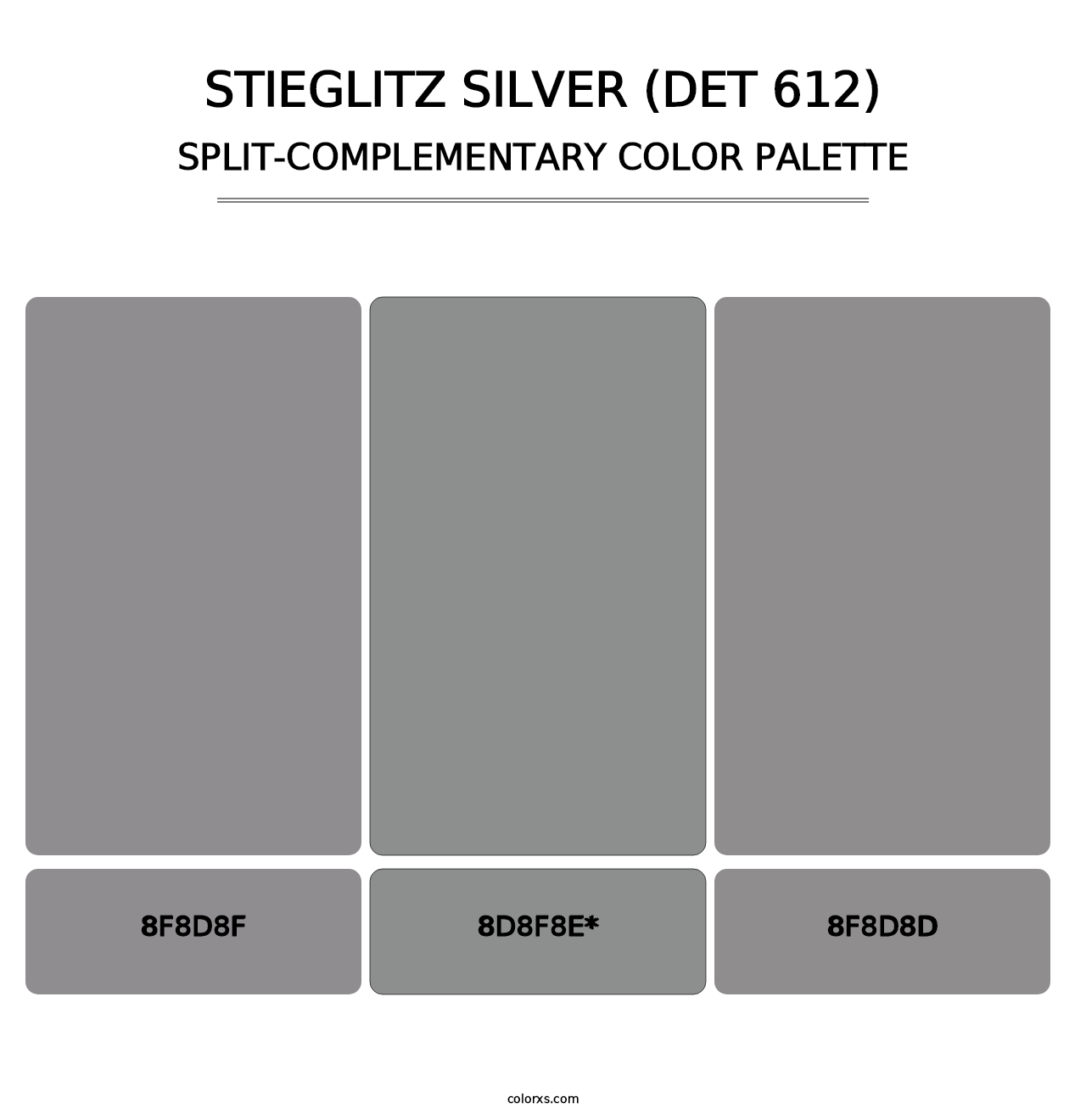 Stieglitz Silver (DET 612) - Split-Complementary Color Palette