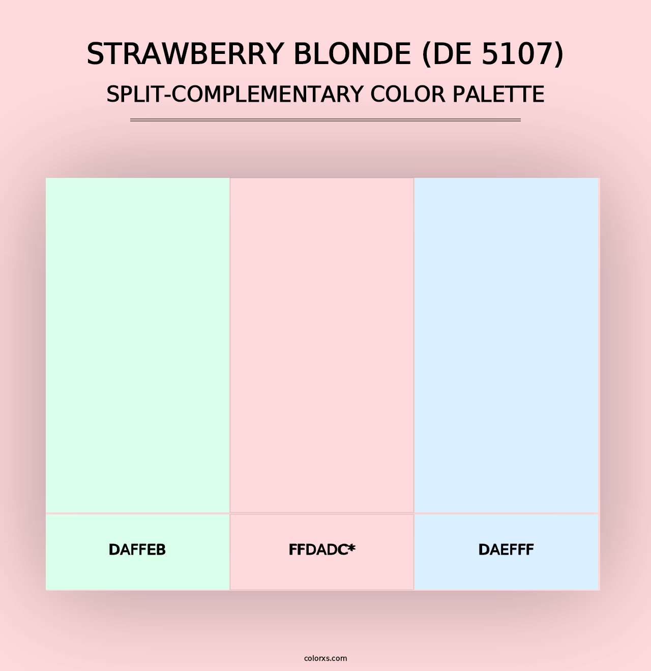 Strawberry Blonde (DE 5107) - Split-Complementary Color Palette