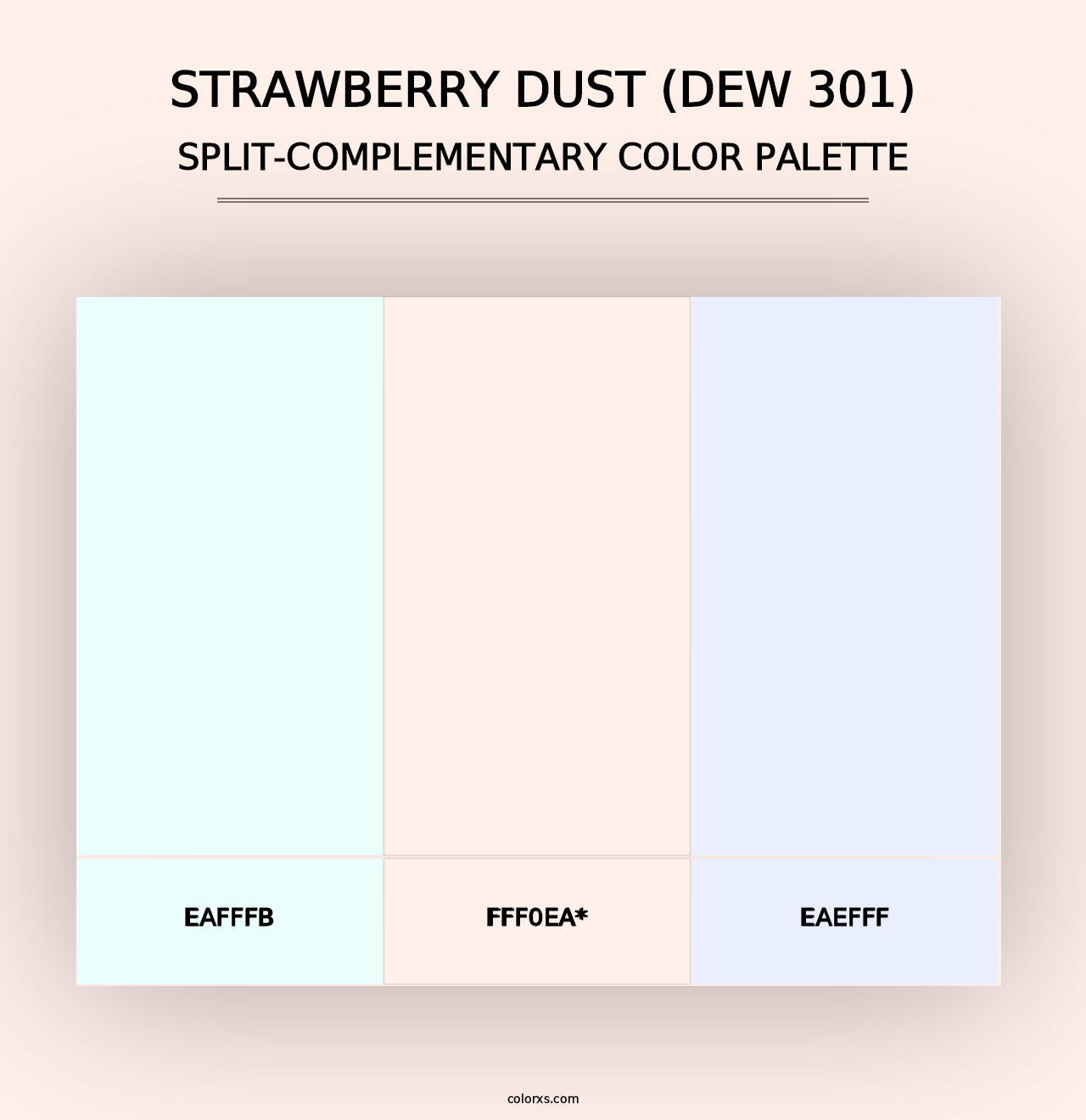 Strawberry Dust (DEW 301) - Split-Complementary Color Palette