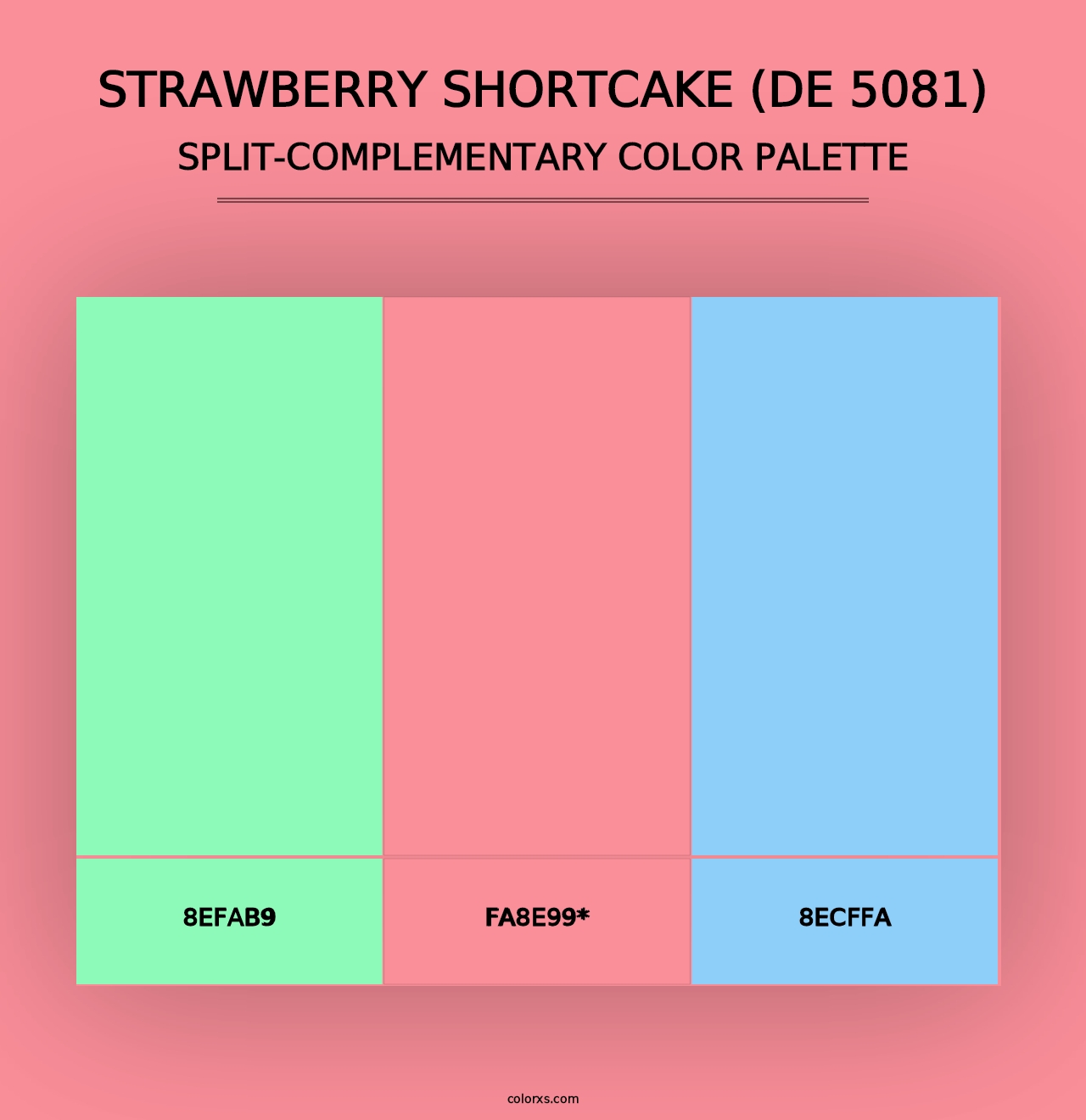 Strawberry Shortcake (DE 5081) - Split-Complementary Color Palette