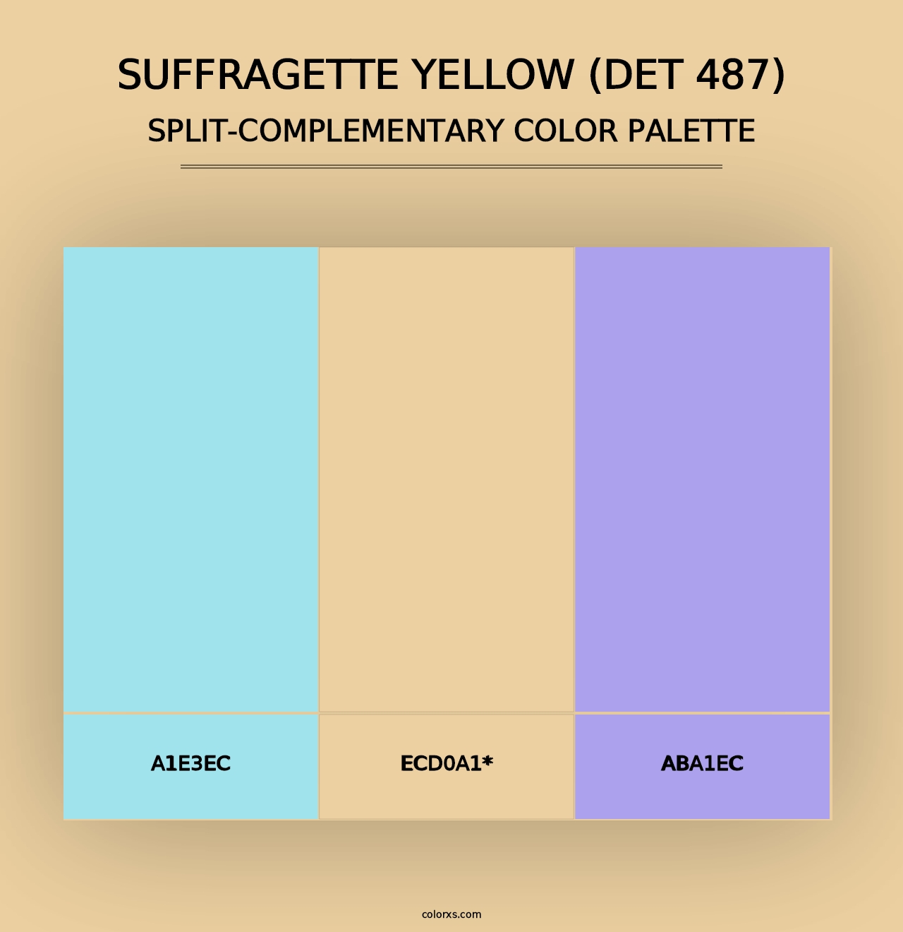 Suffragette Yellow (DET 487) - Split-Complementary Color Palette