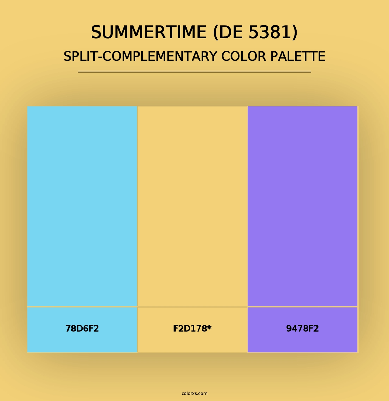 Summertime (DE 5381) - Split-Complementary Color Palette