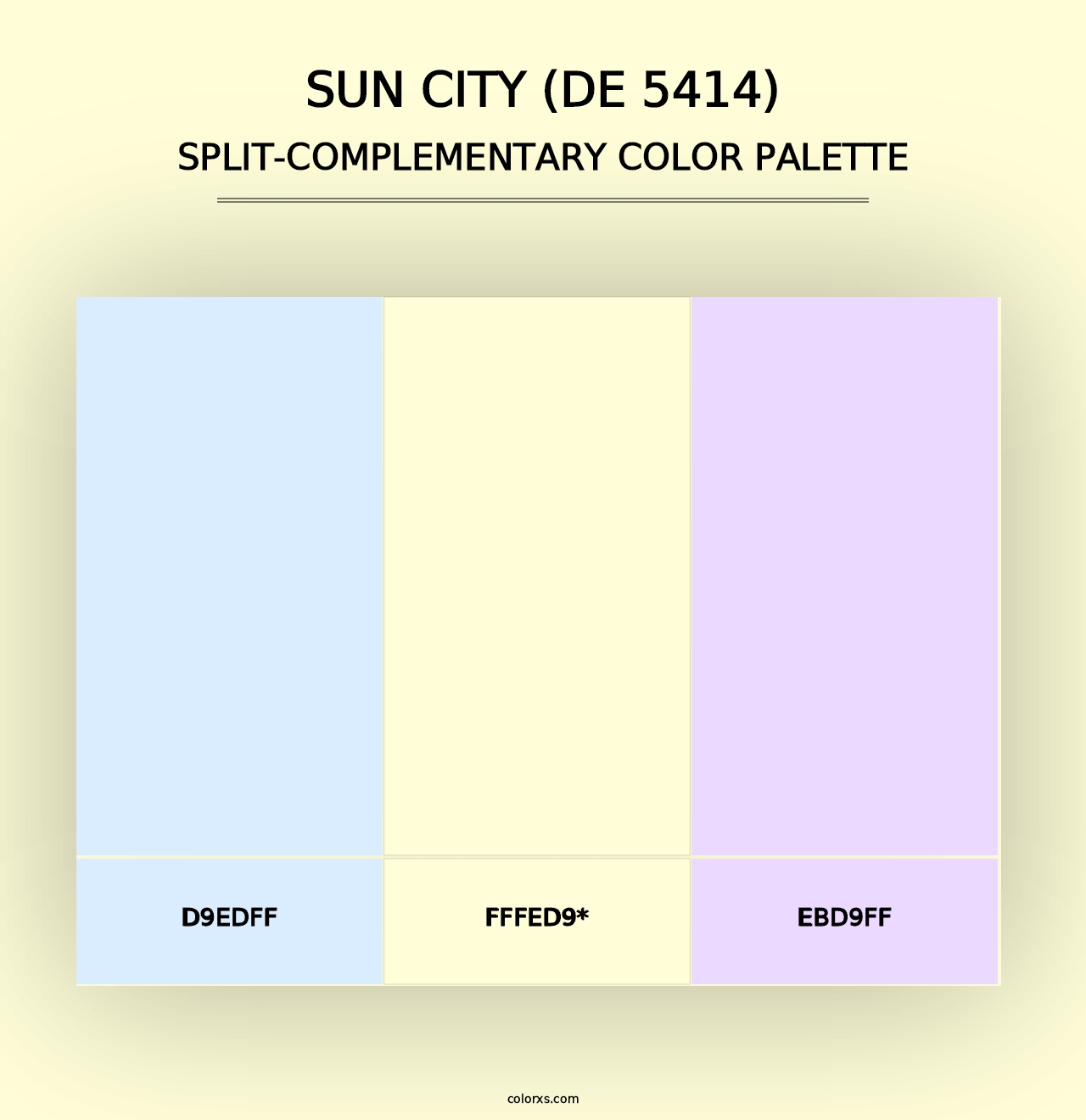 Sun City (DE 5414) - Split-Complementary Color Palette