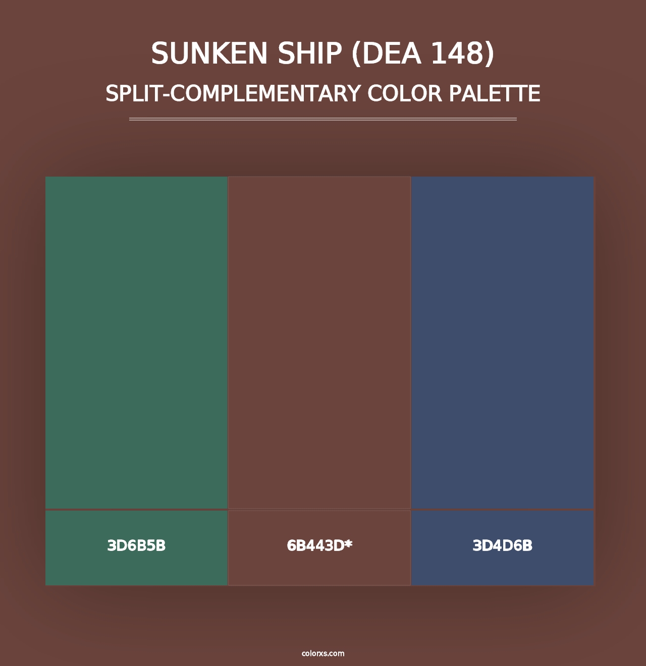 Sunken Ship (DEA 148) - Split-Complementary Color Palette