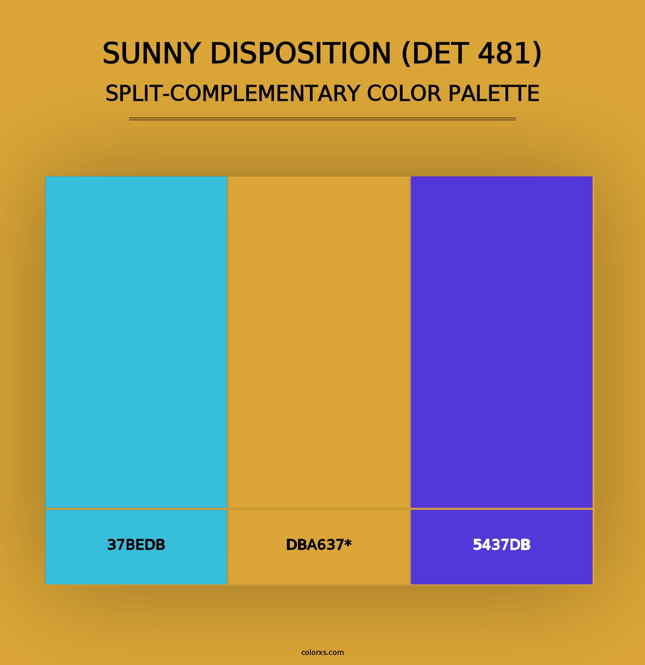 Sunny Disposition (DET 481) - Split-Complementary Color Palette