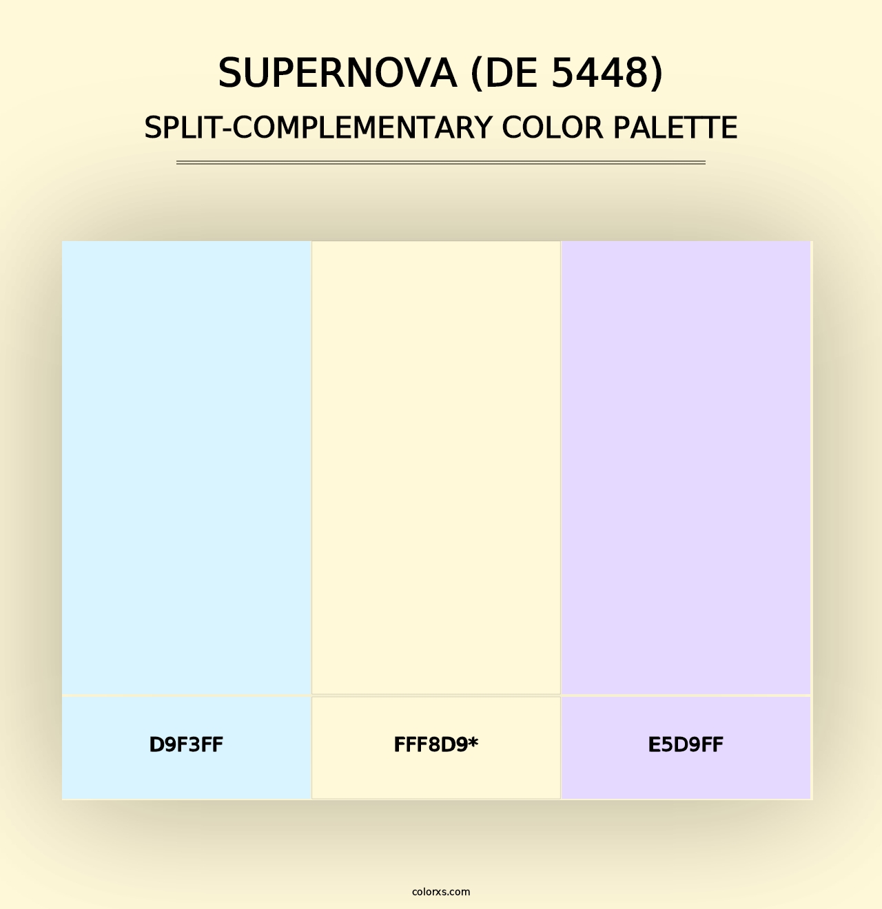 Supernova (DE 5448) - Split-Complementary Color Palette