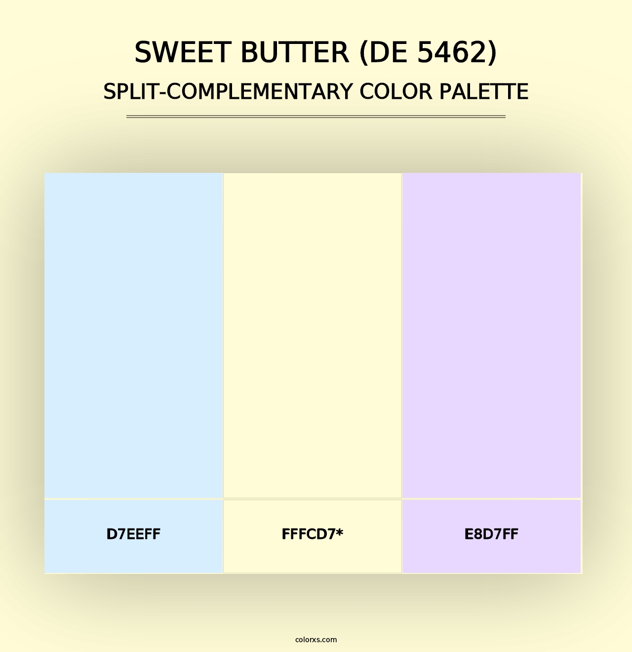 Sweet Butter (DE 5462) - Split-Complementary Color Palette