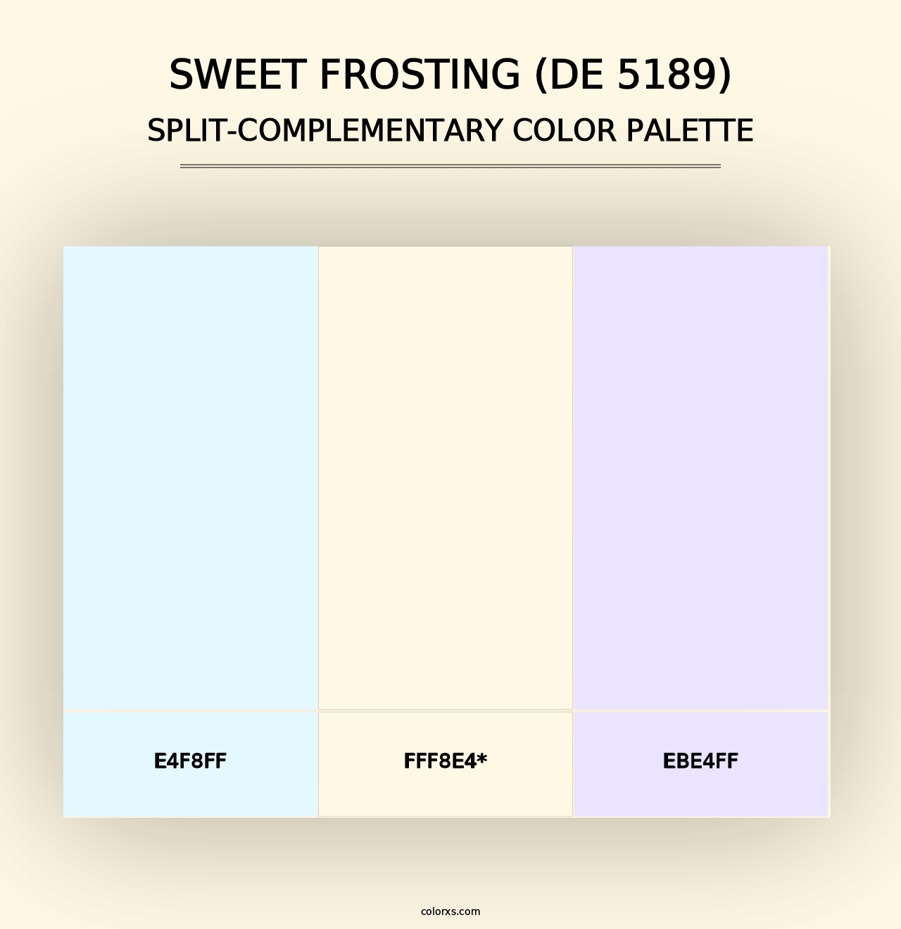 Sweet Frosting (DE 5189) - Split-Complementary Color Palette