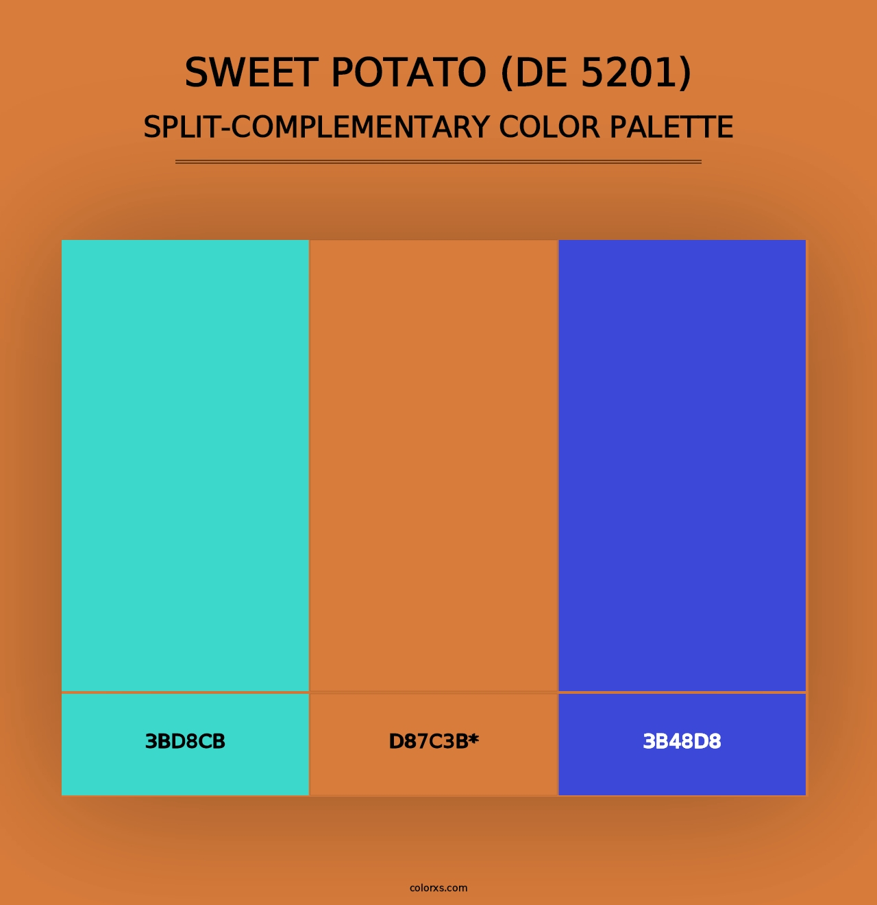 Sweet Potato (DE 5201) - Split-Complementary Color Palette