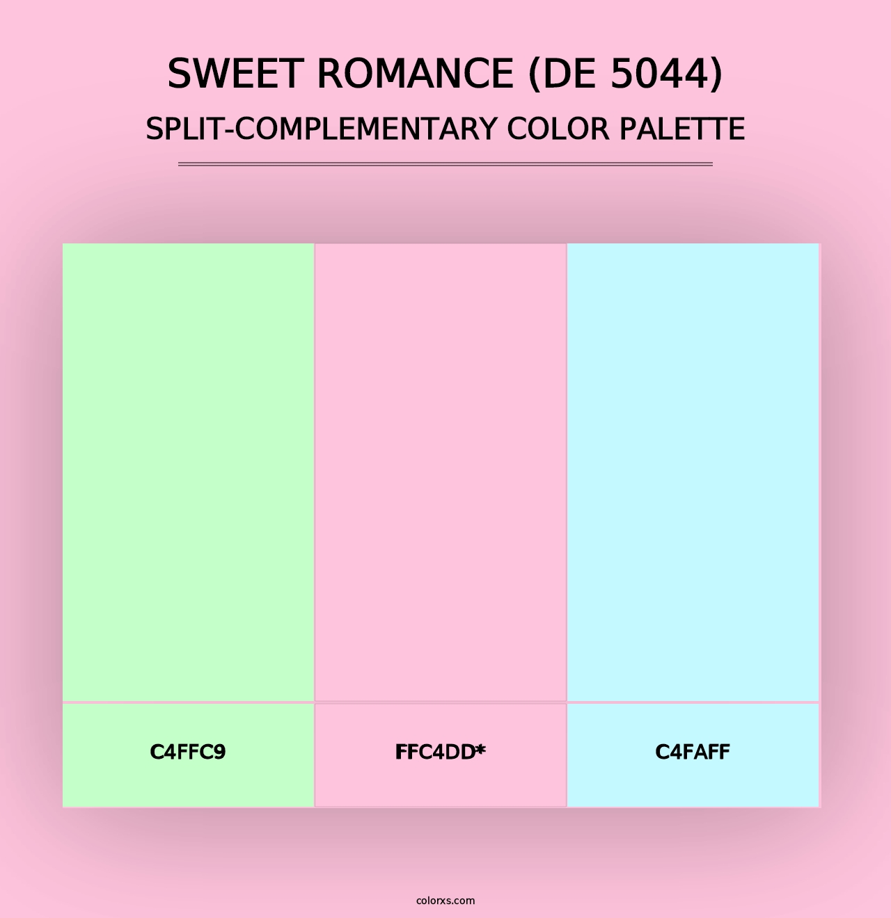 Sweet Romance (DE 5044) - Split-Complementary Color Palette