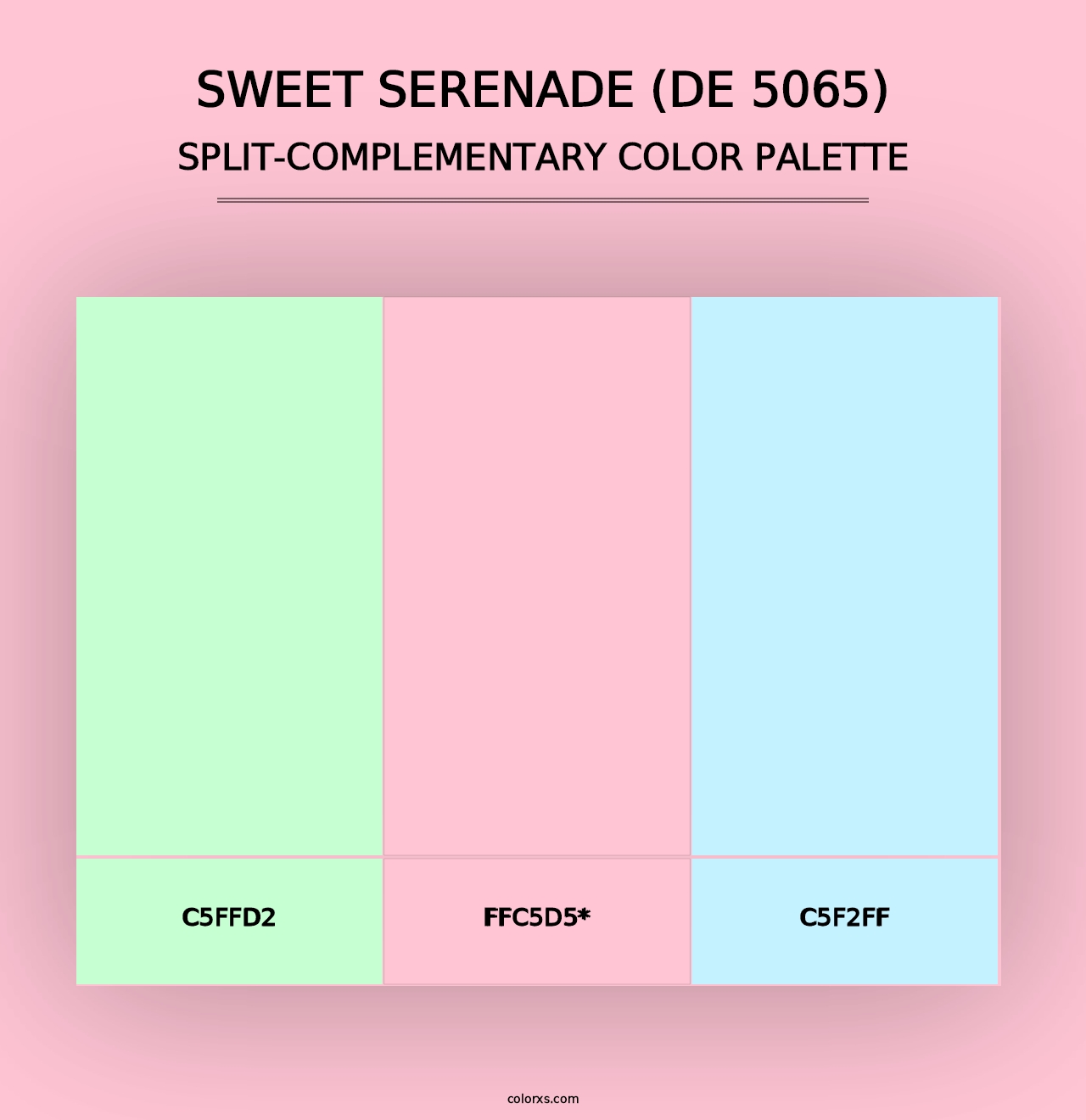 Sweet Serenade (DE 5065) - Split-Complementary Color Palette