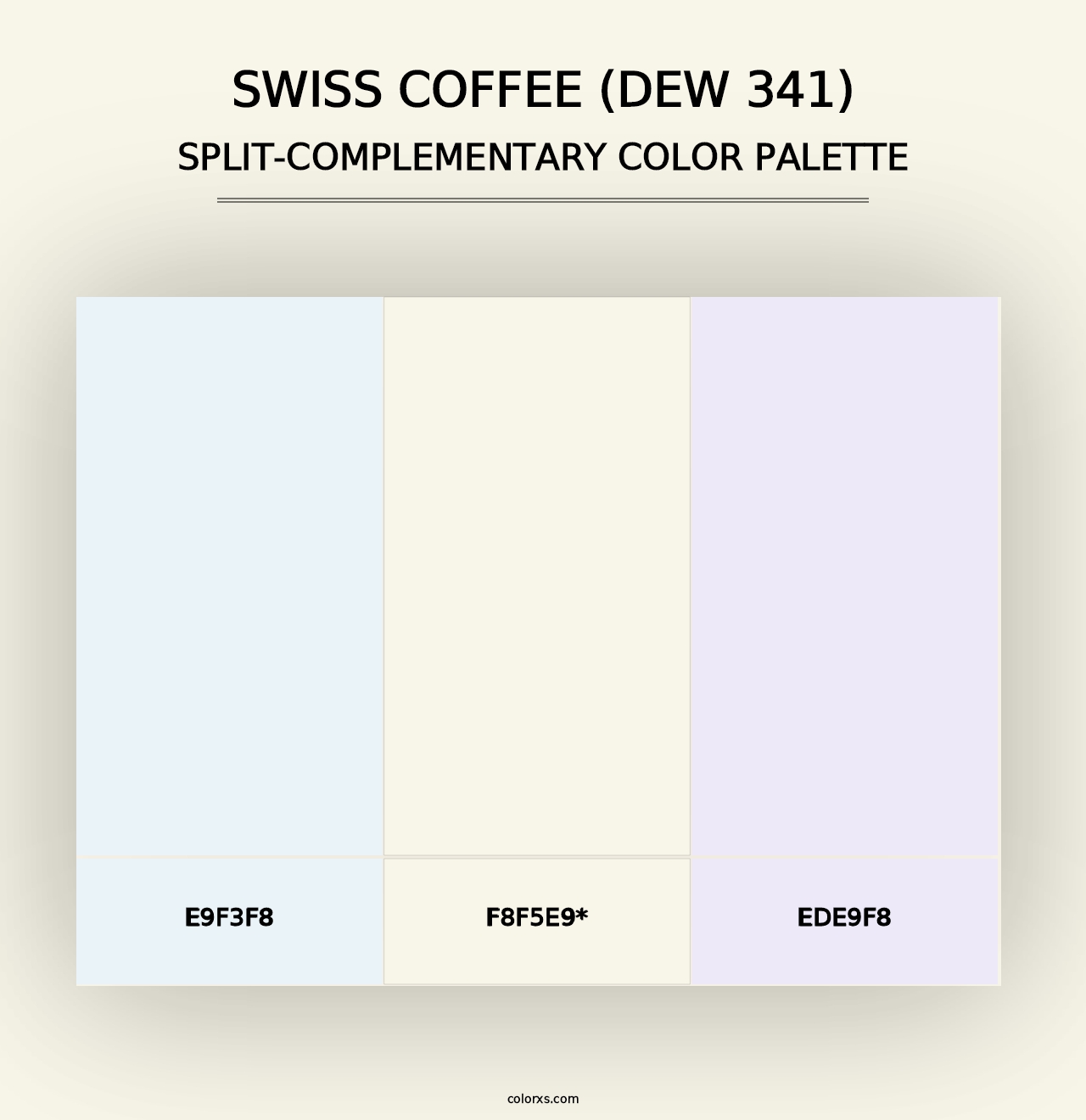 Swiss Coffee (DEW 341) - Split-Complementary Color Palette