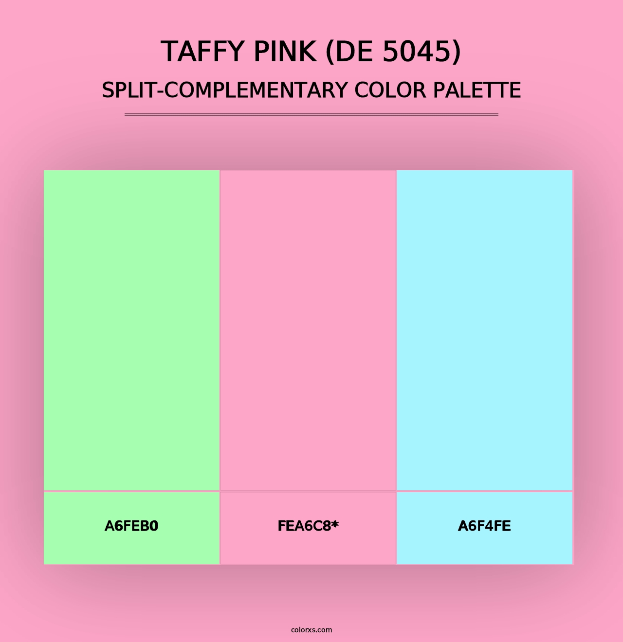 Taffy Pink (DE 5045) - Split-Complementary Color Palette