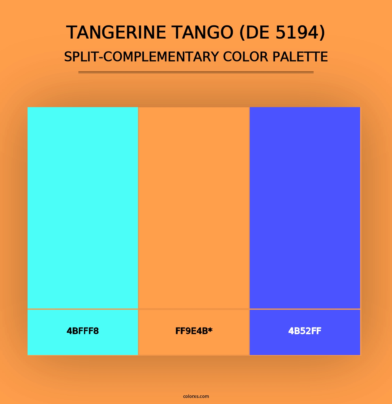 Tangerine Tango (DE 5194) - Split-Complementary Color Palette