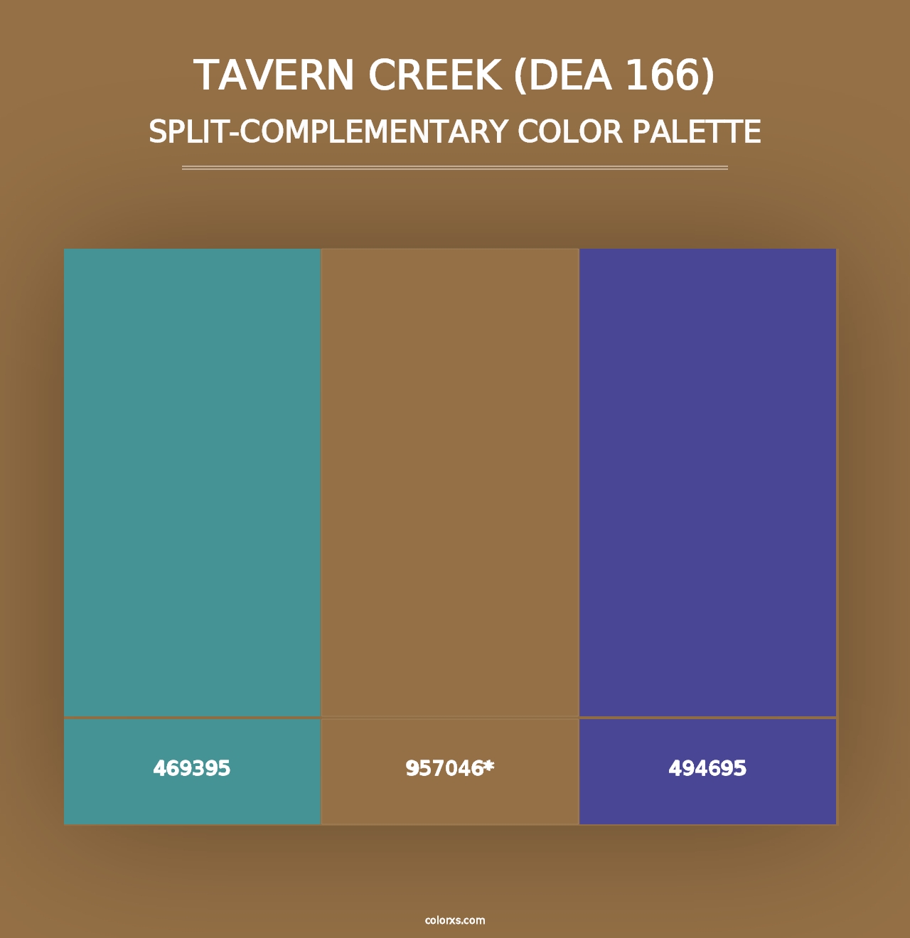 Tavern Creek (DEA 166) - Split-Complementary Color Palette