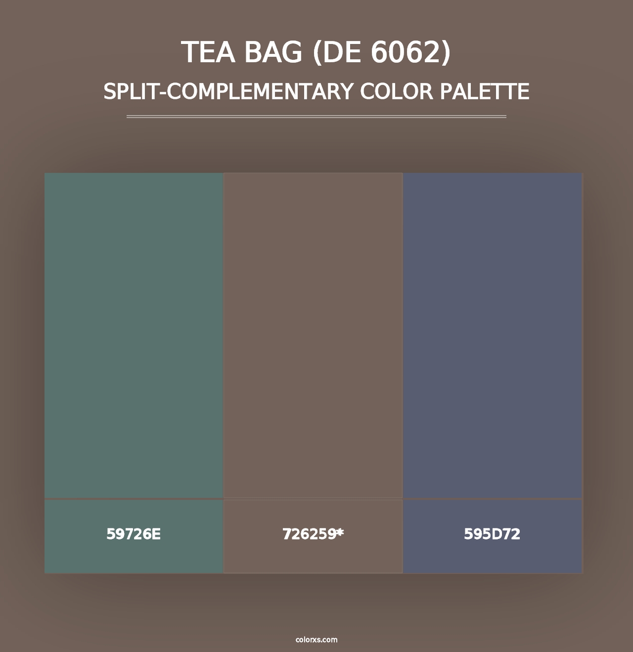 Tea Bag (DE 6062) - Split-Complementary Color Palette