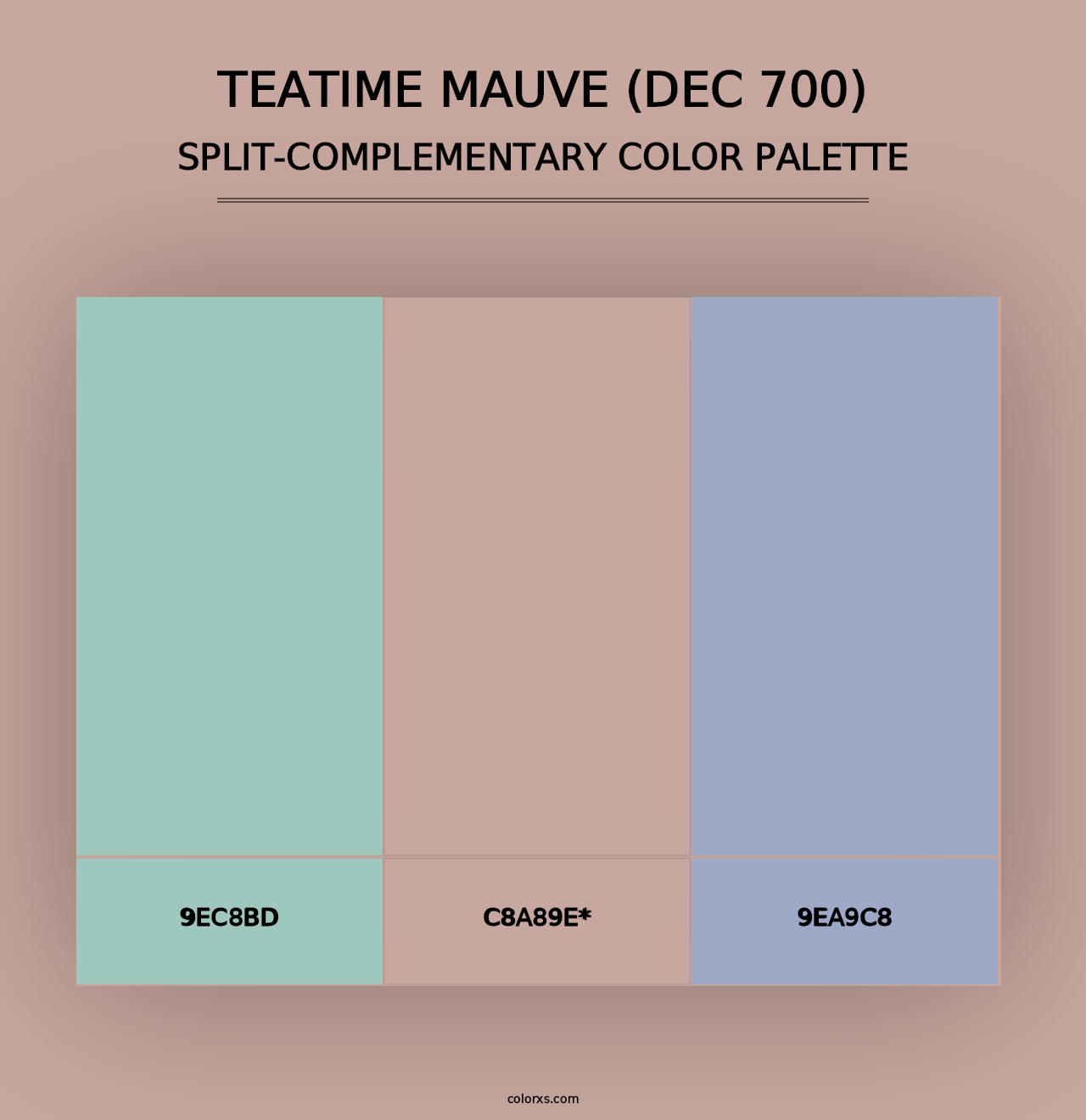 Teatime Mauve (DEC 700) - Split-Complementary Color Palette