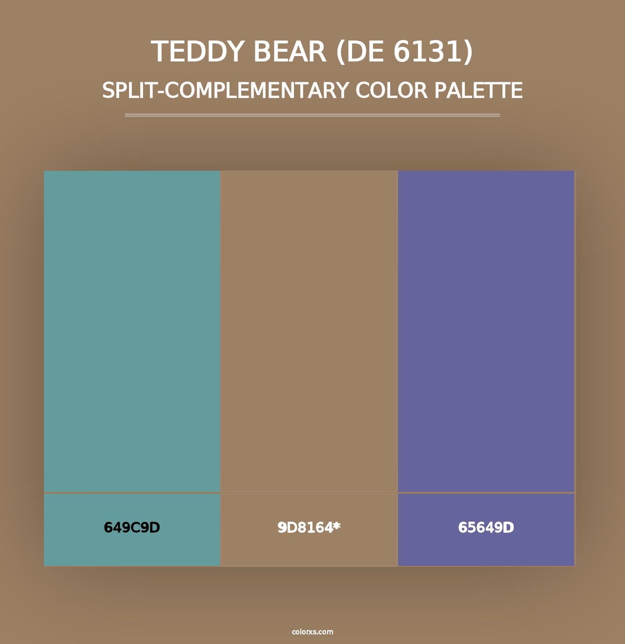 Teddy Bear (DE 6131) - Split-Complementary Color Palette