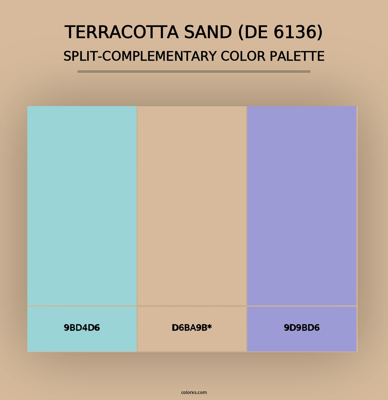 Terracotta Sand (DE 6136) - Split-Complementary Color Palette