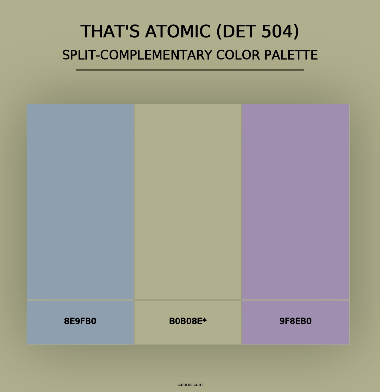 That's Atomic (DET 504) - Split-Complementary Color Palette