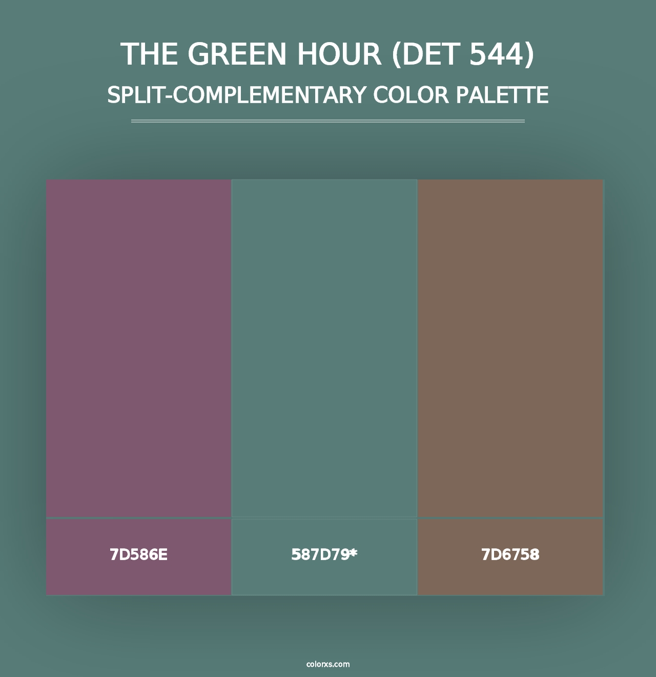 The Green Hour (DET 544) - Split-Complementary Color Palette