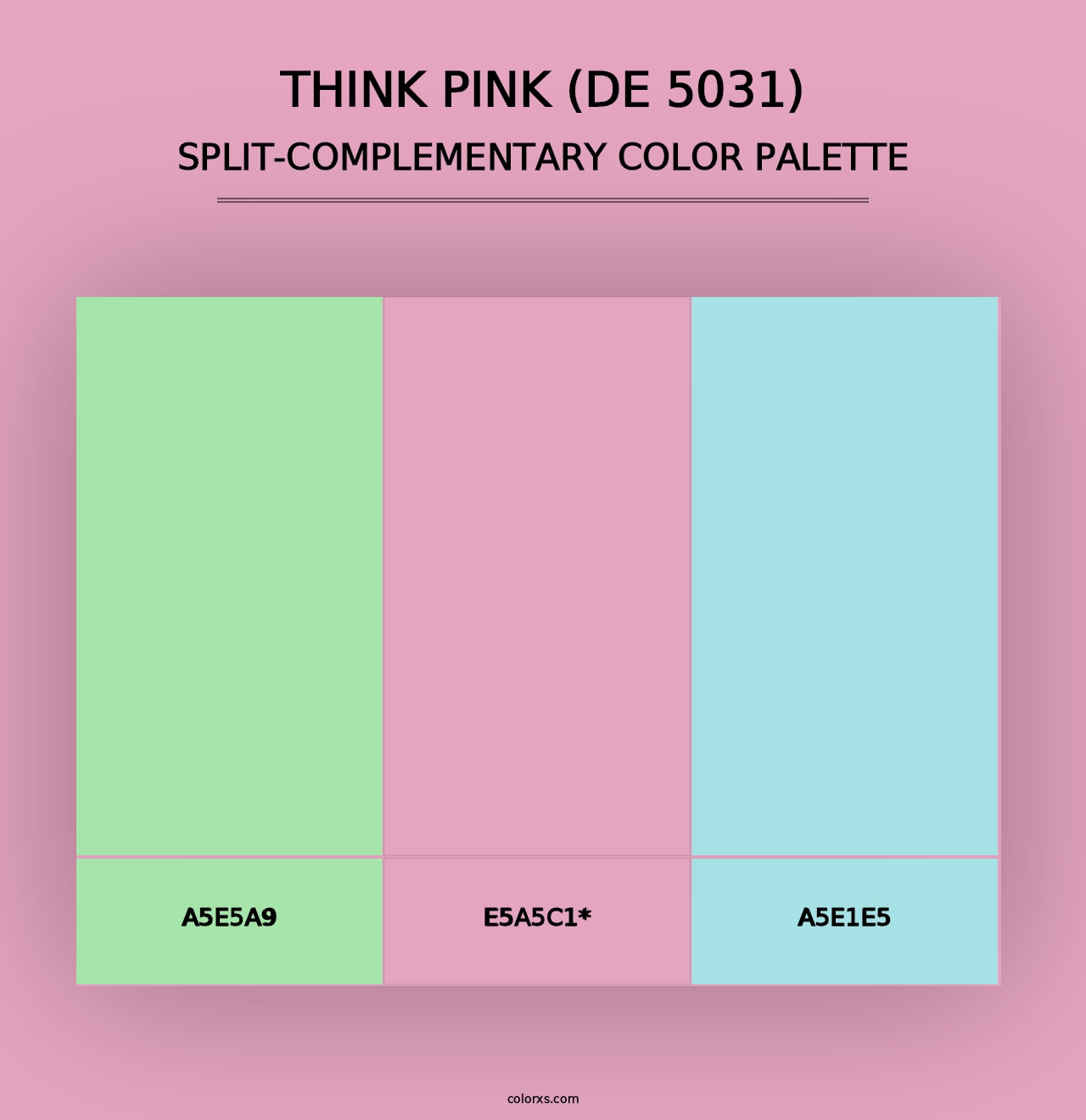 Think Pink (DE 5031) - Split-Complementary Color Palette