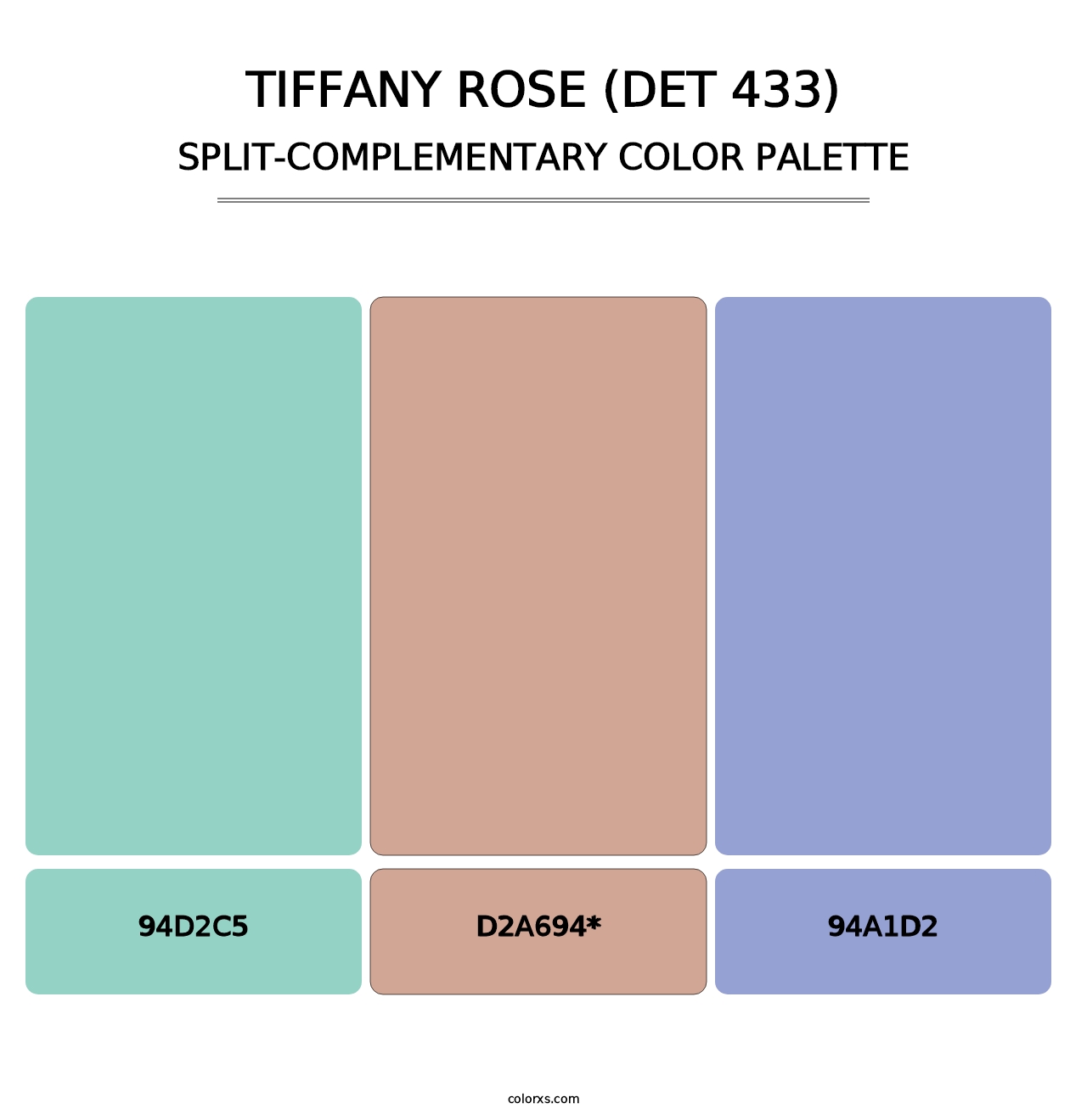 Tiffany Rose (DET 433) - Split-Complementary Color Palette