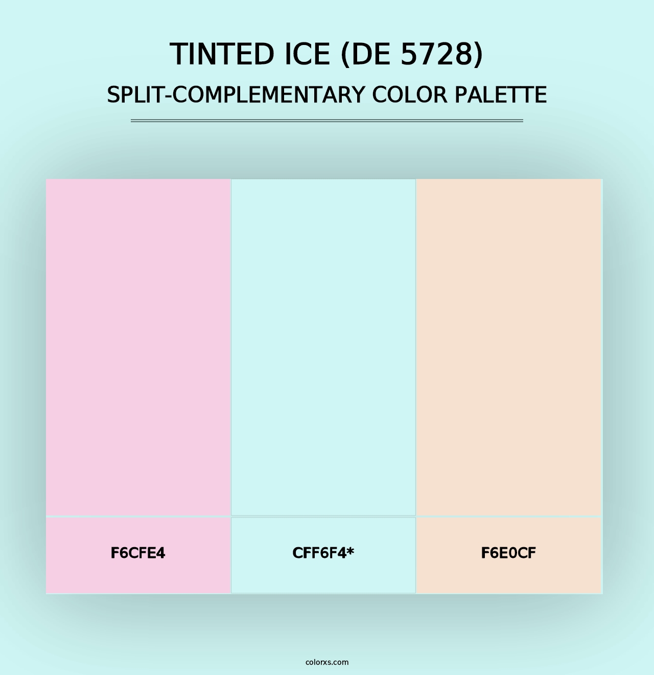 Tinted Ice (DE 5728) - Split-Complementary Color Palette