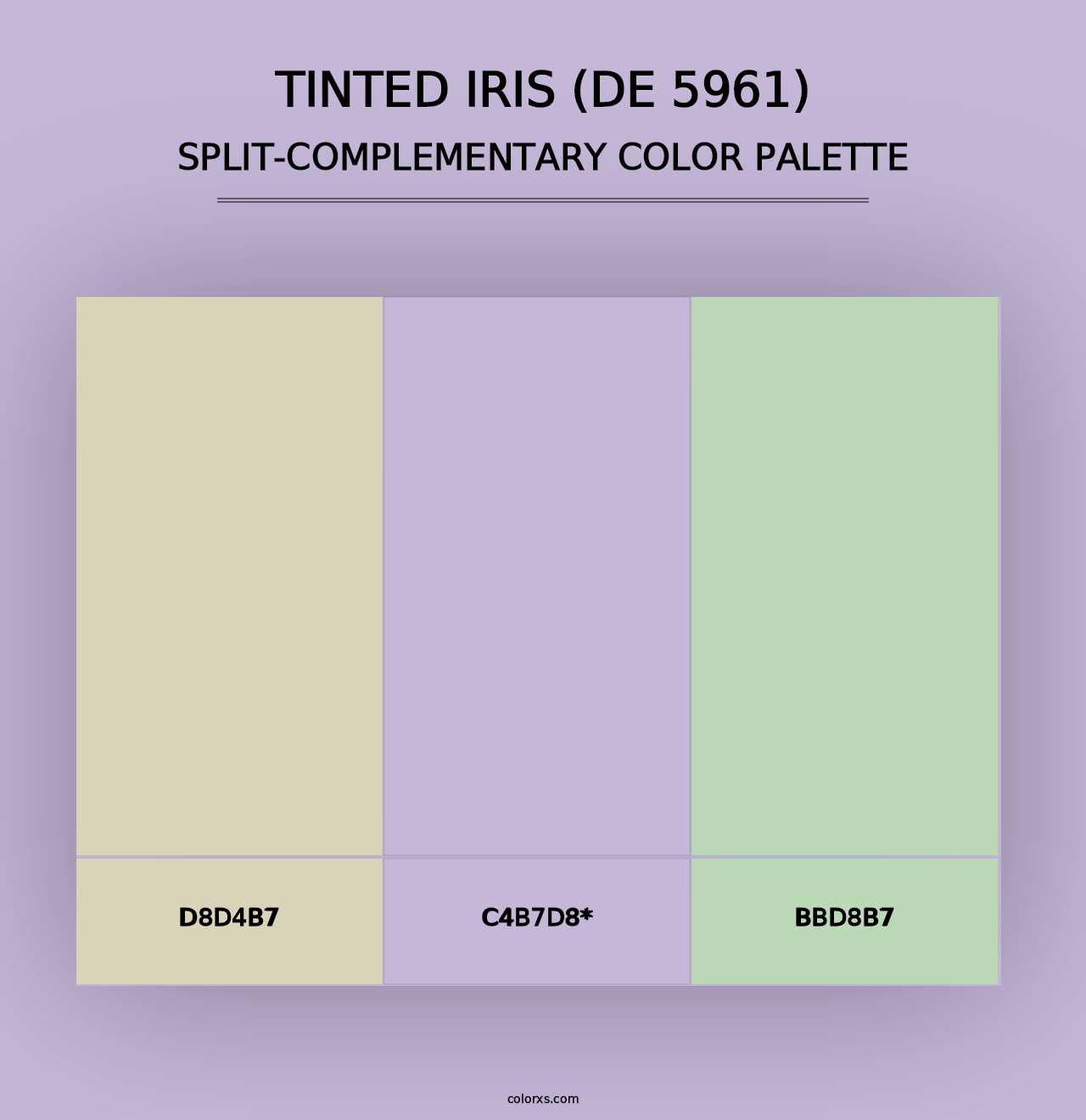 Tinted Iris (DE 5961) - Split-Complementary Color Palette