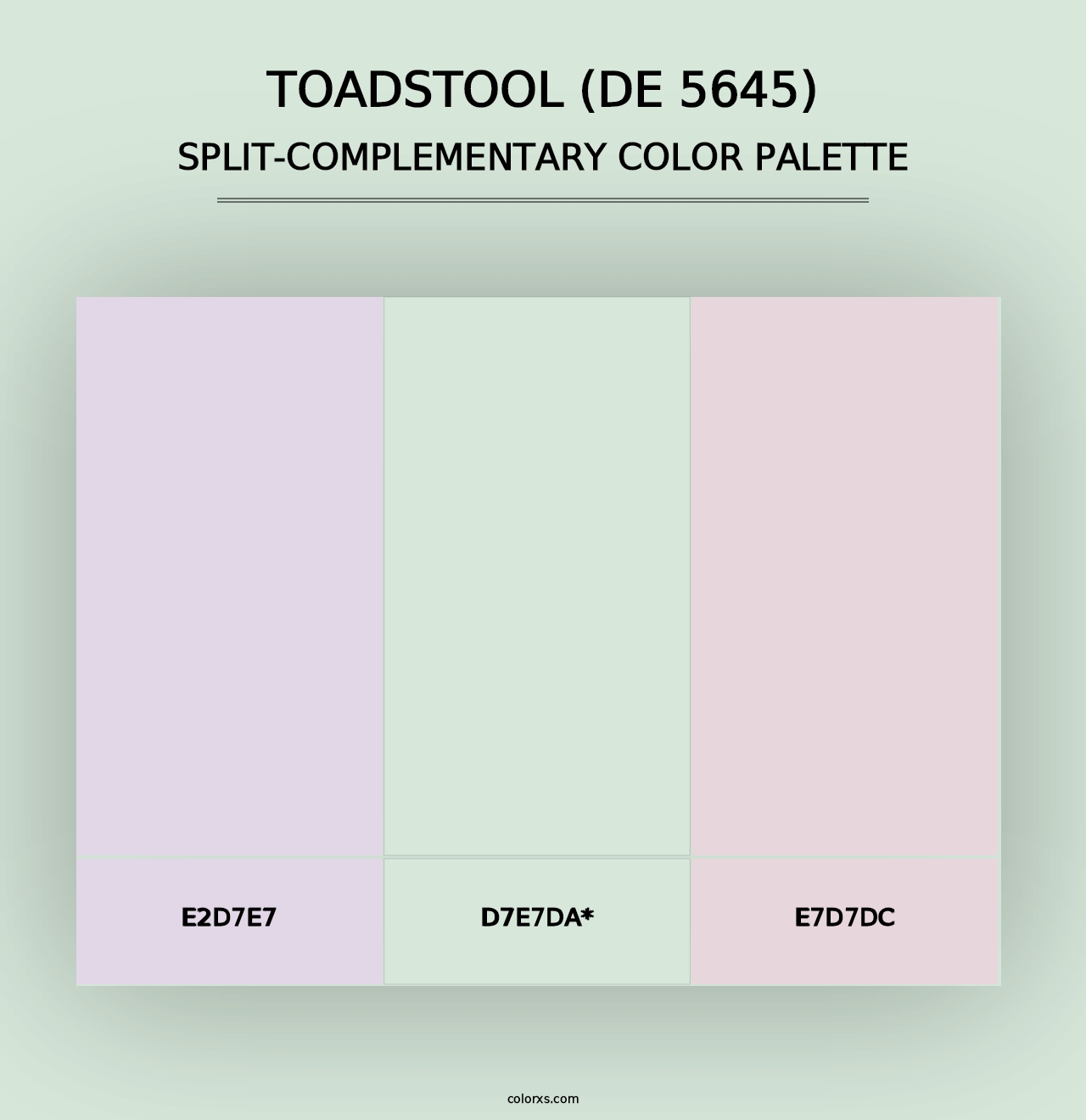 Toadstool (DE 5645) - Split-Complementary Color Palette