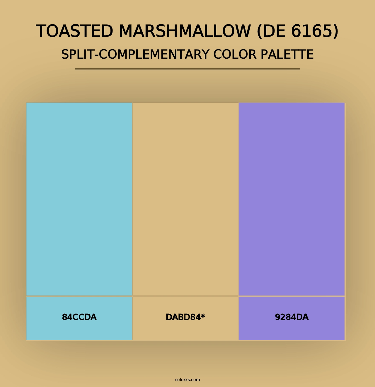 Toasted Marshmallow (DE 6165) - Split-Complementary Color Palette