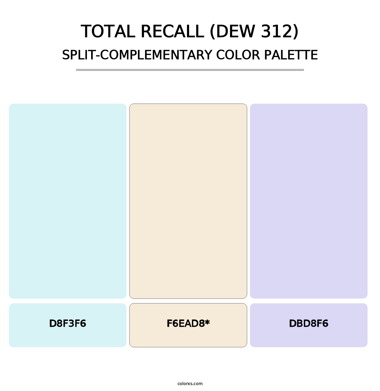 Total Recall (DEW 312) - Split-Complementary Color Palette
