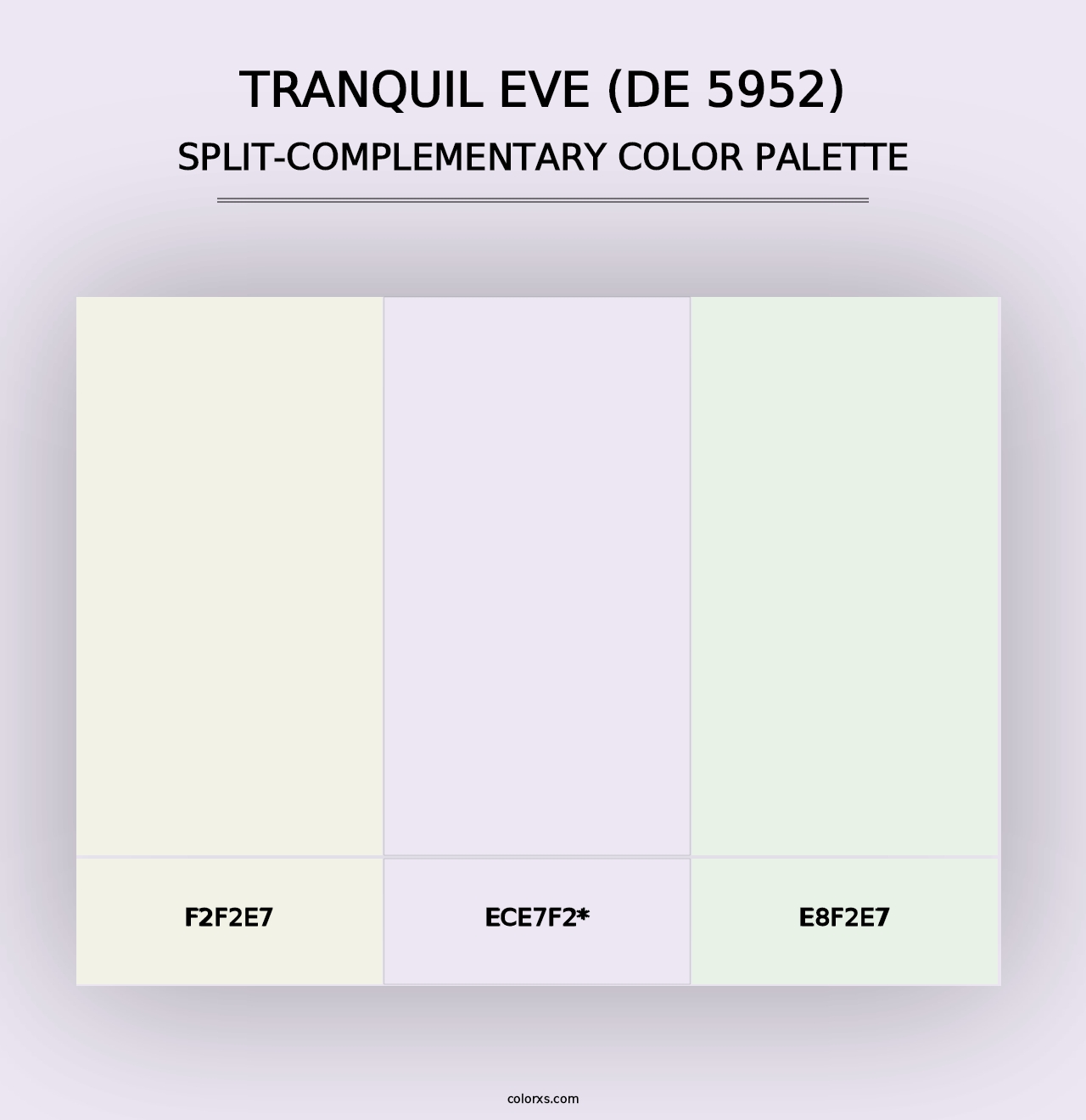 Tranquil Eve (DE 5952) - Split-Complementary Color Palette